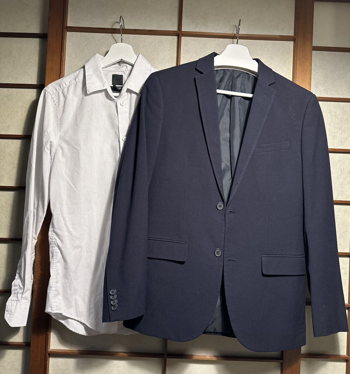 H&M H&M Navy Blazer & Button Up Shirt Size 48R - 1 Thumbnail