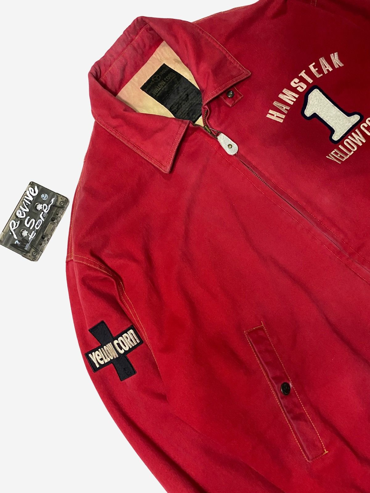YELLOW CORN (1996) Historical Hamsteak 1 Yellow Corn Faded Jacket Boxy💥 Size US M / EU 48-50 / 2 - 2 Thumbnail