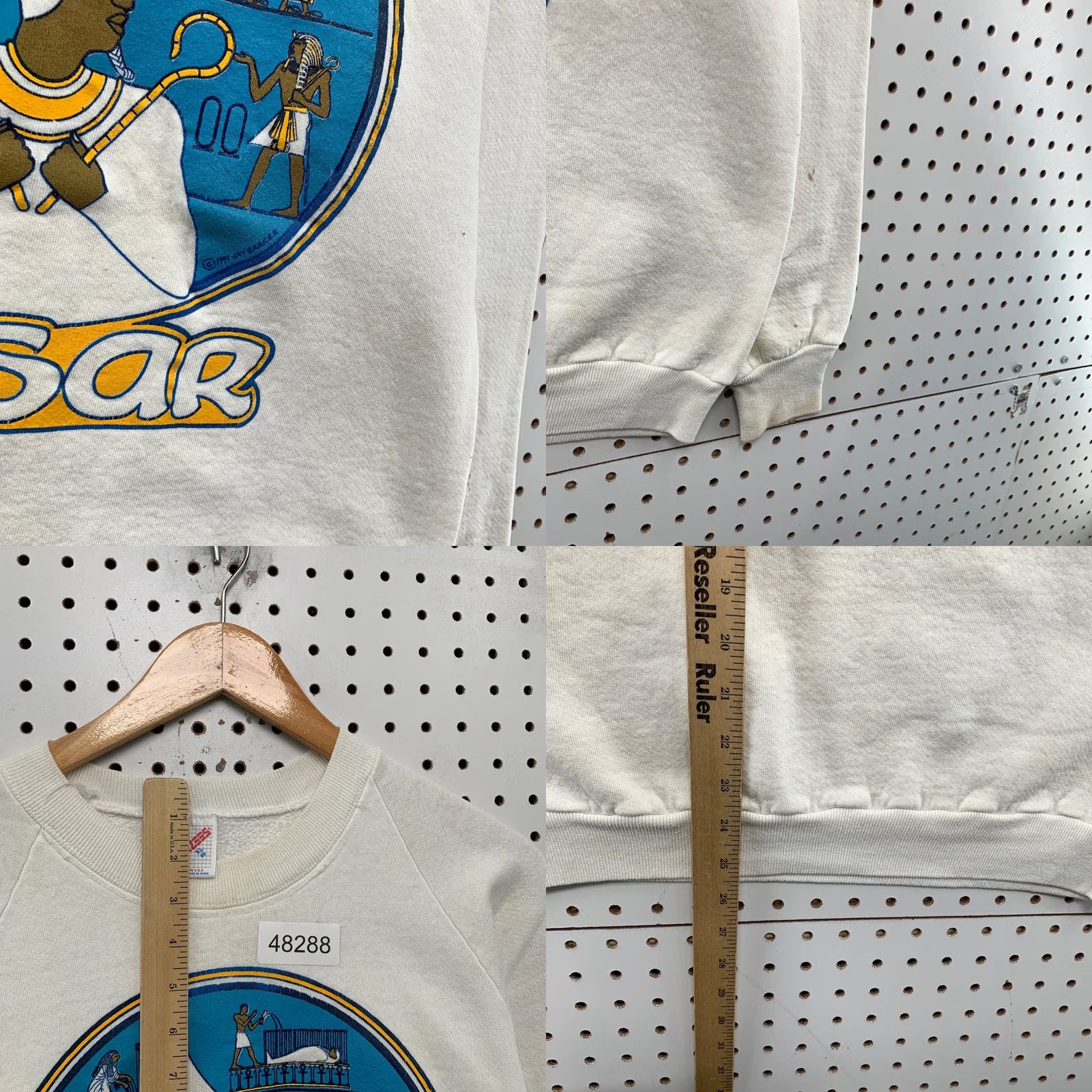 Jerzees VINTAGE Ausar Sweatshirt Mens XL White Nike Shirt Size US XL / EU 56 / 4 - 8 Thumbnail