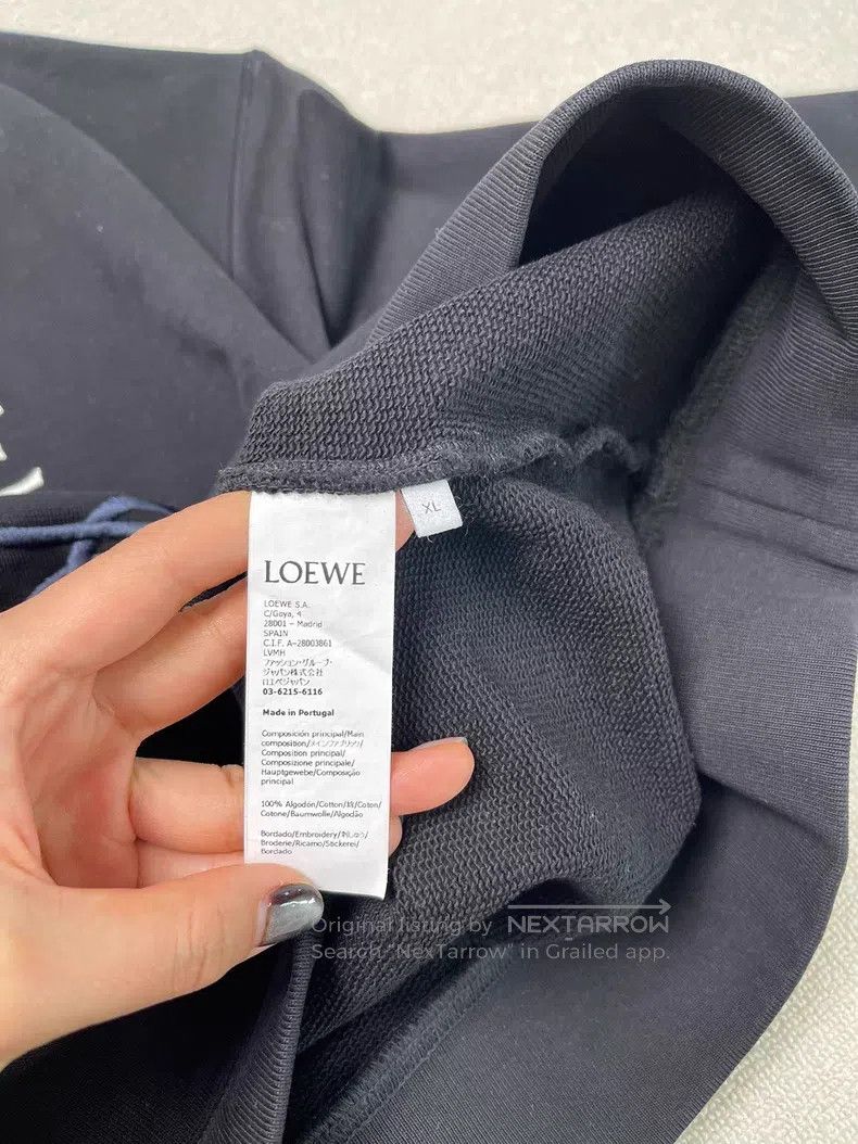 Loewe Loewe Cotton Round Neck Letter Embroidered Sweatshirt Size XL / US 12-14 / IT 48-50 - 3 Thumbnail