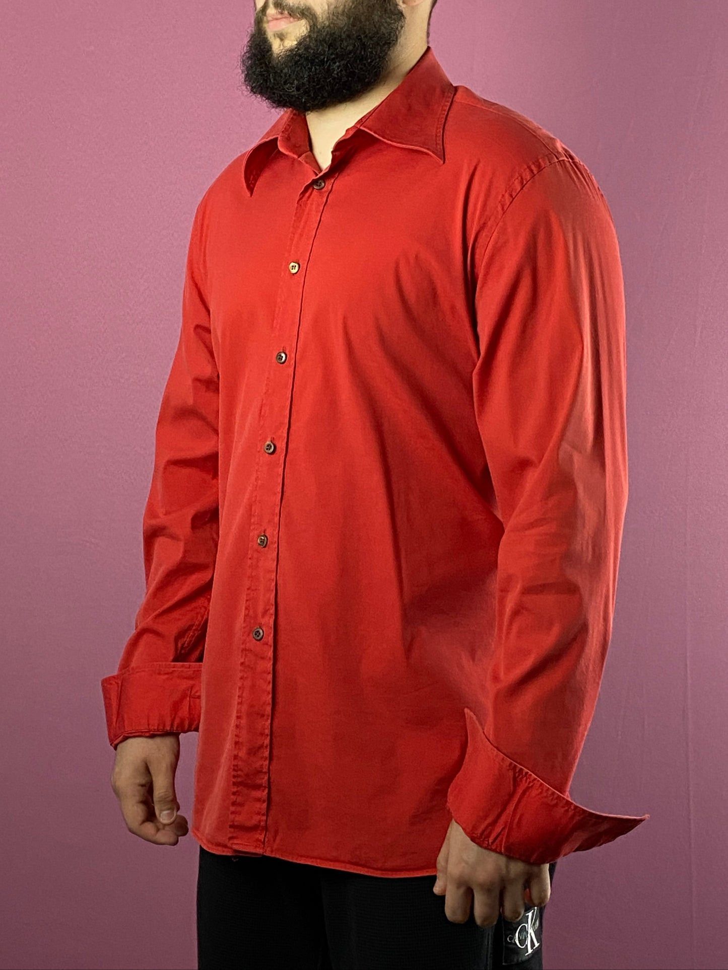 Prada × Vintage Prada Vintage Men's French Cuff Dress Shirt - L Size US L / EU 52-54 / 3 - 1 Thumbnail