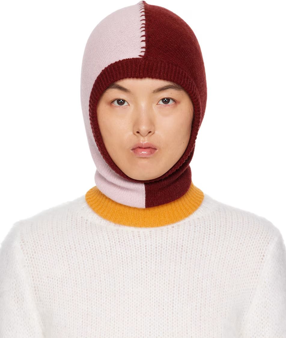 Marni o1w1db10125 Size:OS/Colorblock Balaclava in Pink/Red Size ONE SIZE - 1 Thumbnail