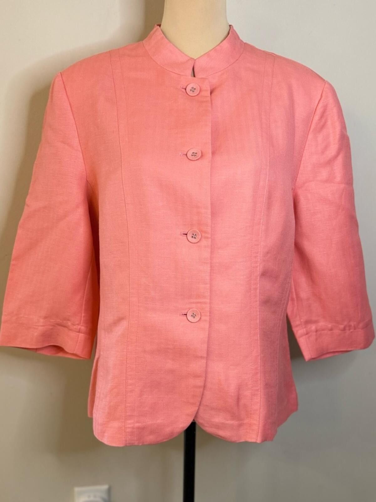 Other Emma James blazer jacket peachy pink lightly textured SZ 16 Size XXL / US 16-18 / IT 52-54 - 7 Thumbnail