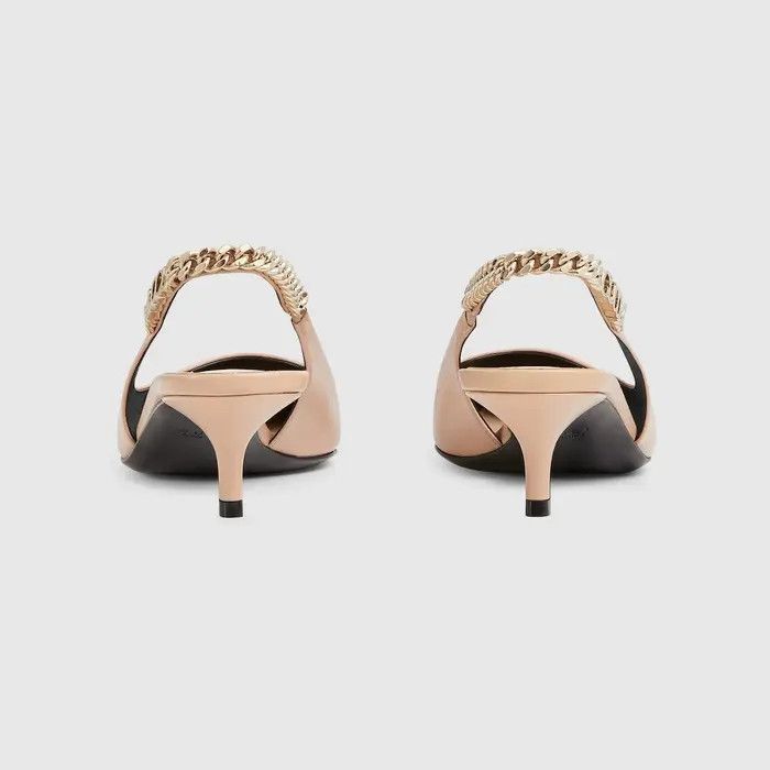 Gucci o1loc1c0226 782832 Signoria Slingback Pumps in Light Pink Size US 5.5 / IT 35.5 - 4 Thumbnail