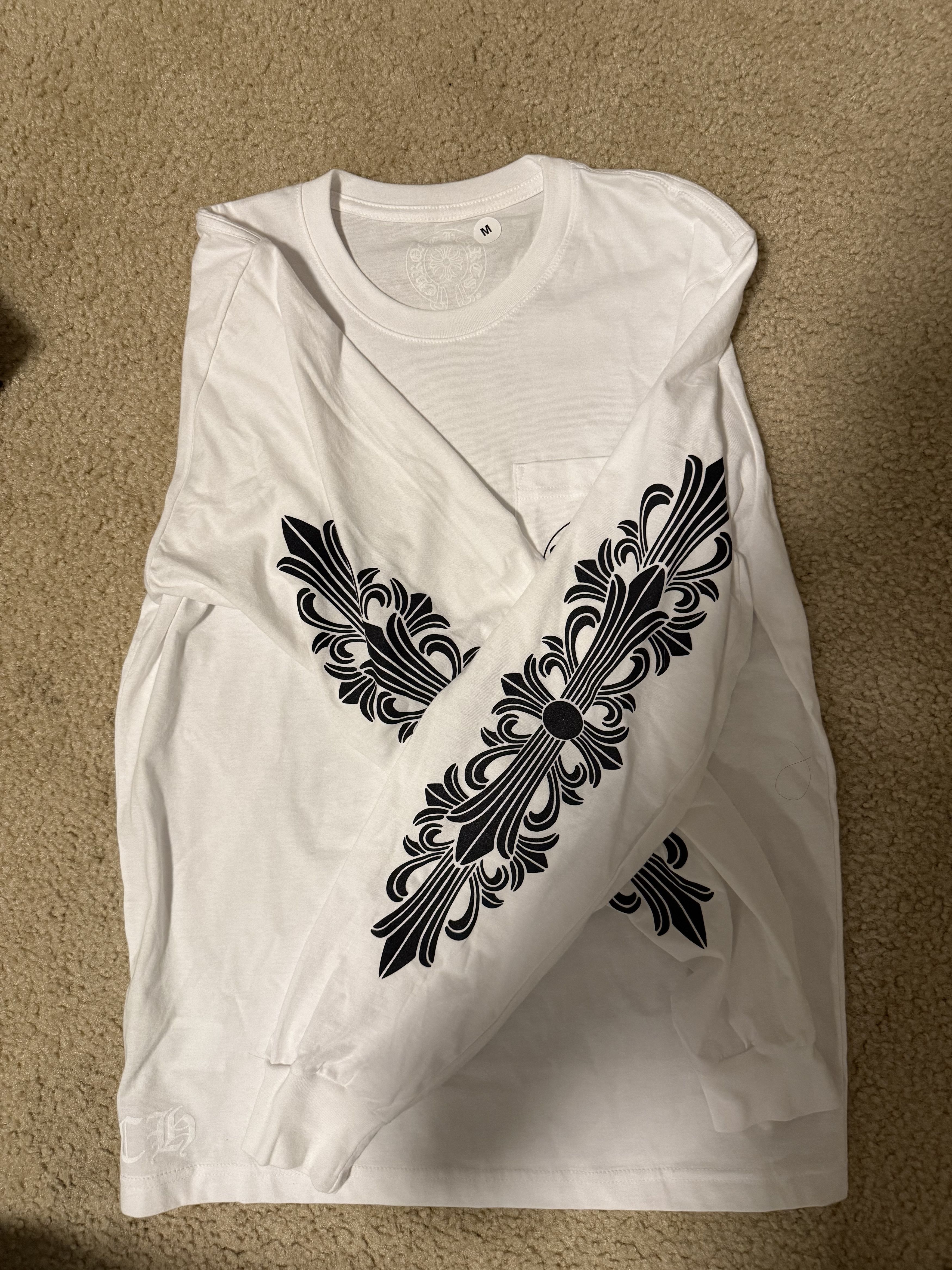 Chrome Hearts Chrome Hearts Black Malibu Floral Sleeve Tee Size US M / EU 48-50 / 2 - 3 Thumbnail