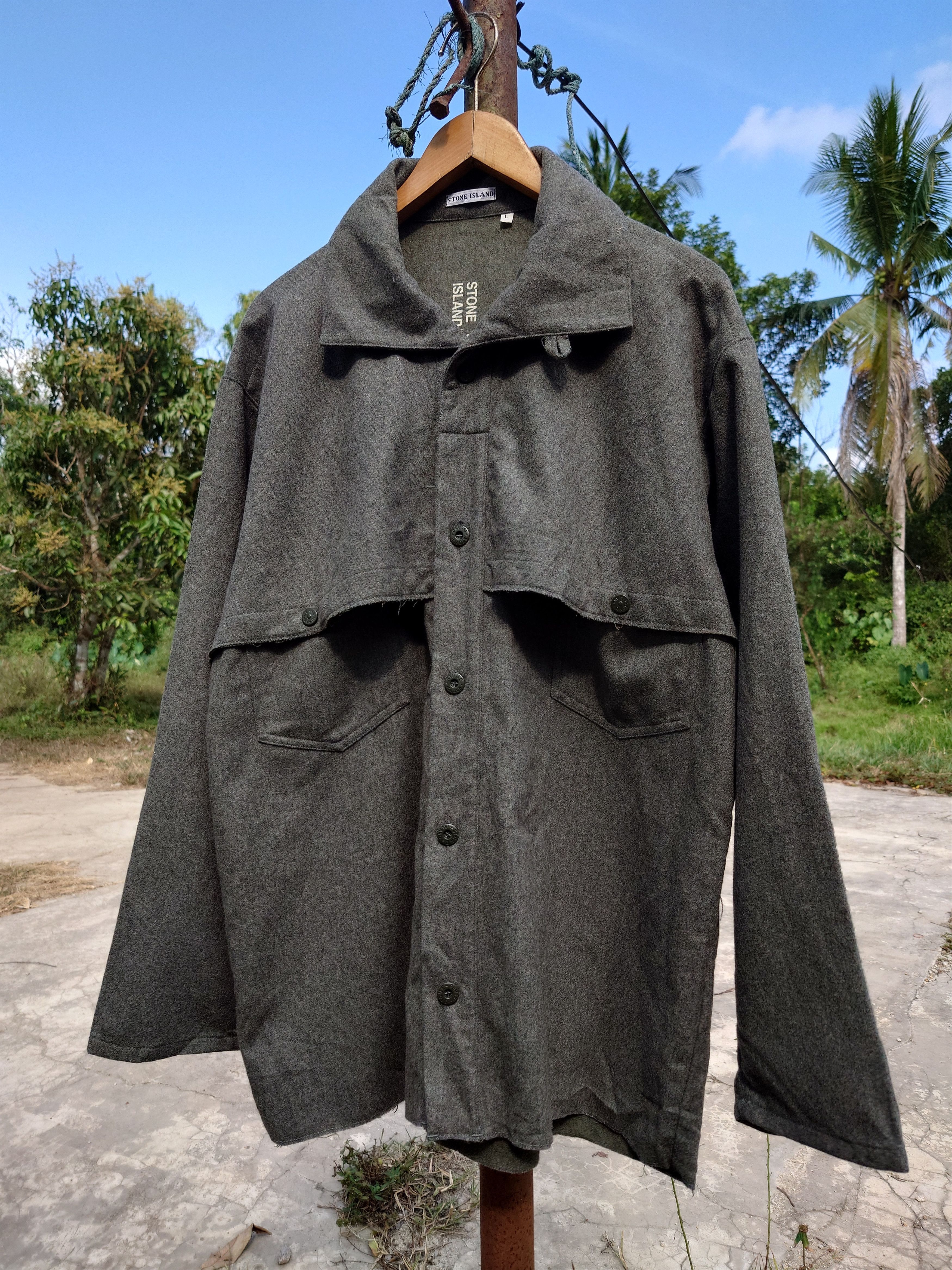 Stone Island Rare Stone Island AW 1994 Wool Field Jacket For Collector Size US L / EU 52-54 / 3 - 1 Thumbnail