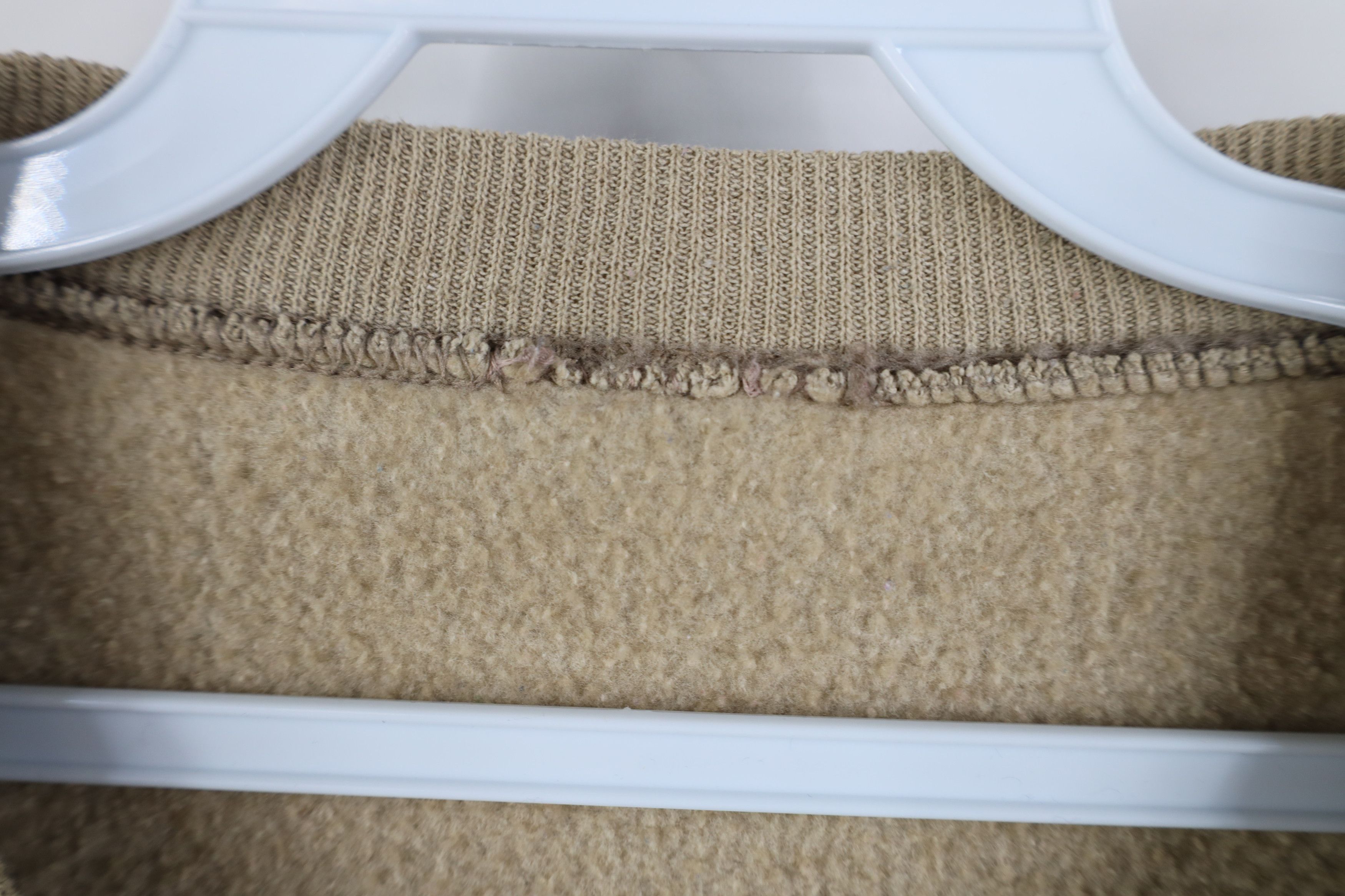 Vintage Vintage 90s Streetwear Blank Crewneck Sweatshirt Khaki Beige Size US XXL / EU 58 / 5 - 6 Thumbnail