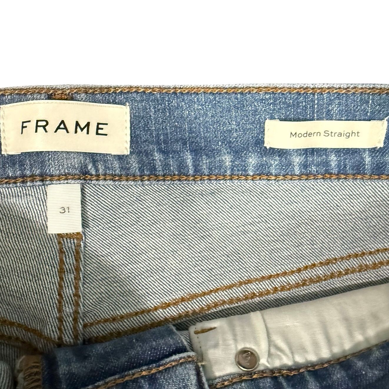 Frame Frame Modern Straight Elysian Blue Slim Jeans sz 31 x 32 NEW Size US 31 - 3 Thumbnail
