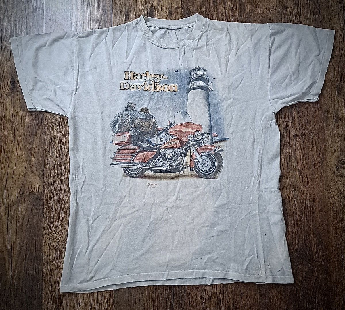 Image of Harley Davidson X T-Shirt 1985 in White, Men's (Size XL)