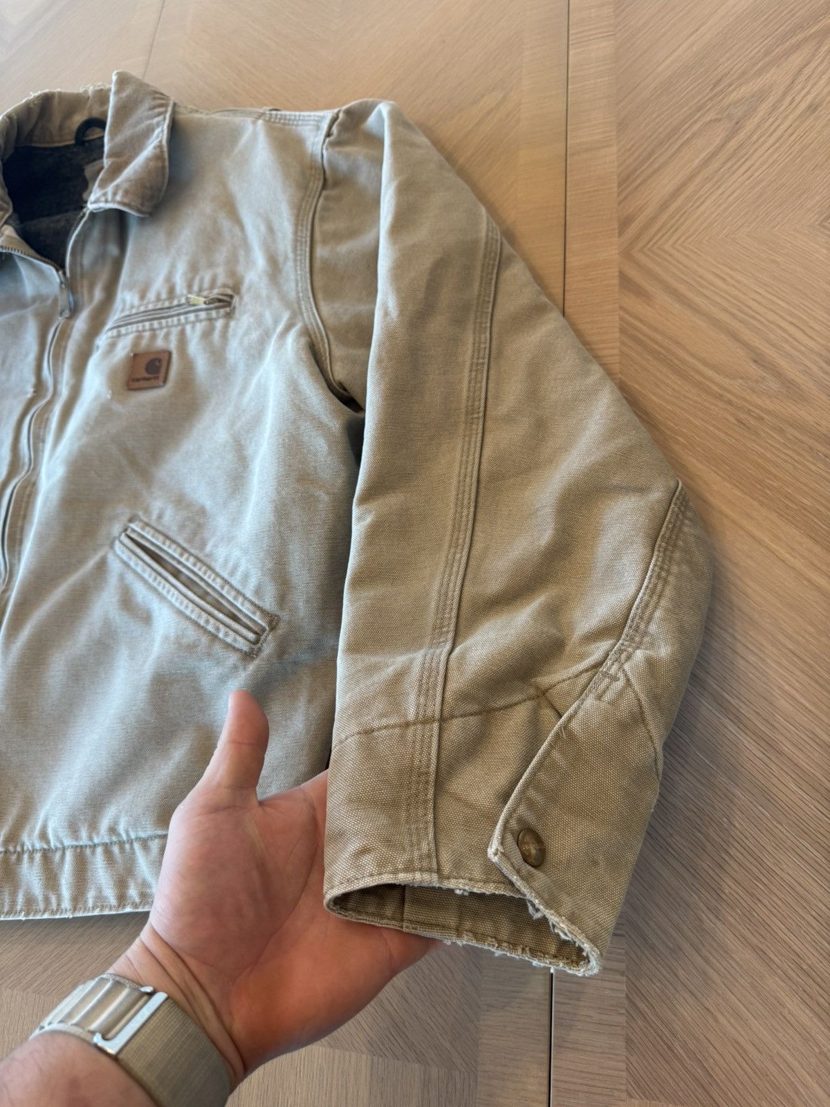 Carhartt × Vintage Tan Carhartt Detroit Size US XL / EU 56 / 4 - 3 Thumbnail