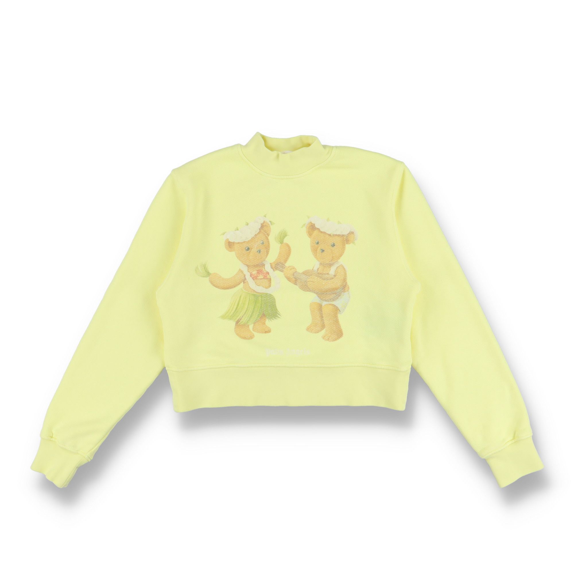 Yellow Dancing Bears Logo Mock Neck Sweatshirt