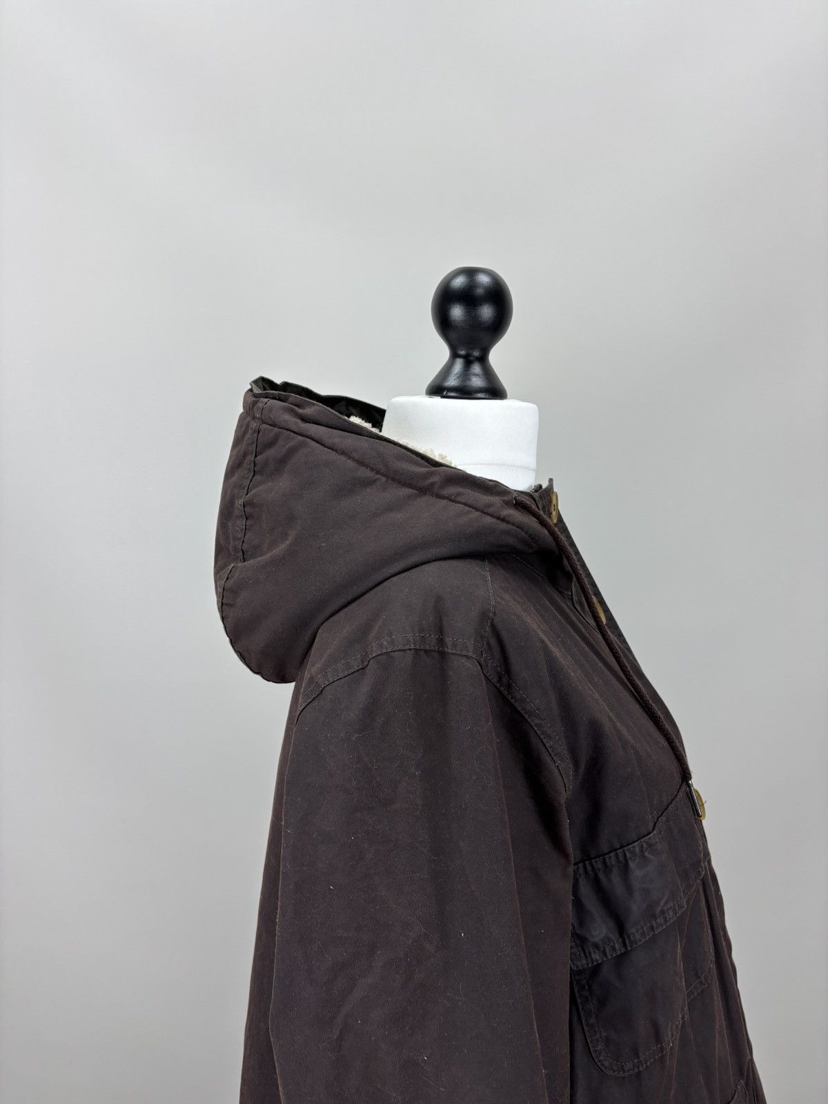 Barbour Womens waxed jacket Barbour Bethwin Size 42 Color Brown Size XL / US 12-14 / IT 48-50 - 6 Thumbnail