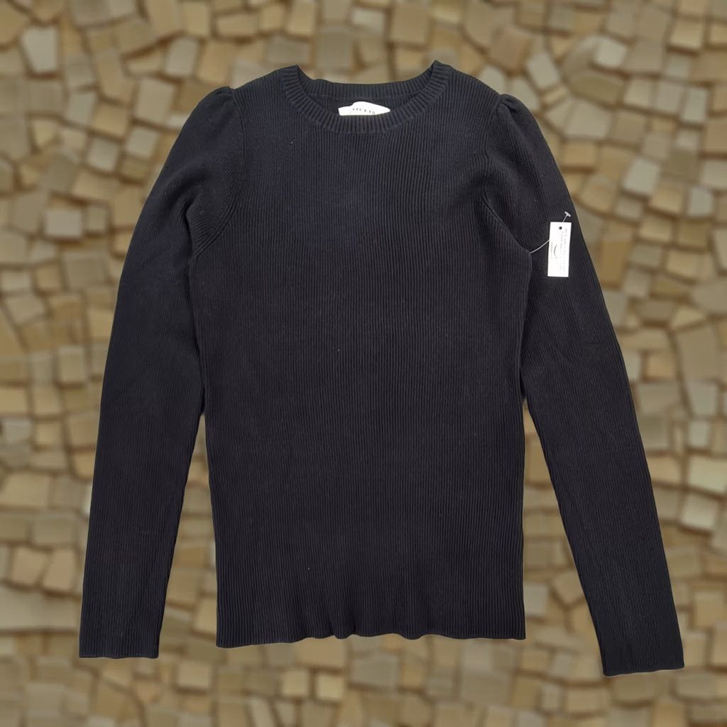 Vintage Lark & Ro Womens Jumper Black Large Long Sleeve Rib Knit Pullover Size L / US 10 / IT 46 - 1 Thumbnail