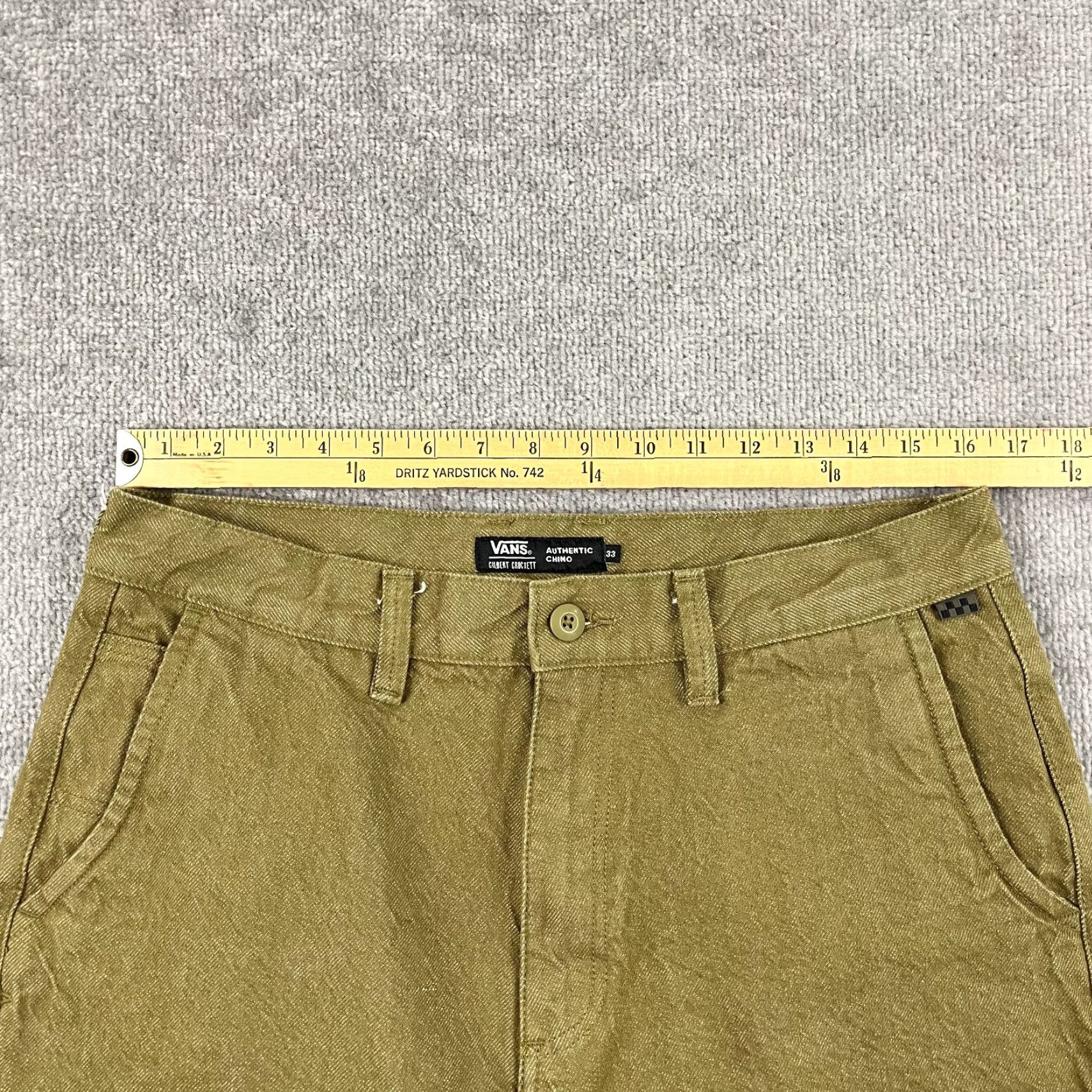 Vans VANS Gilbert Crockett Pants Men's 33x30 Chino Straight Fit Brown Skateboarding Casual Size US 33 - 5 Thumbnail