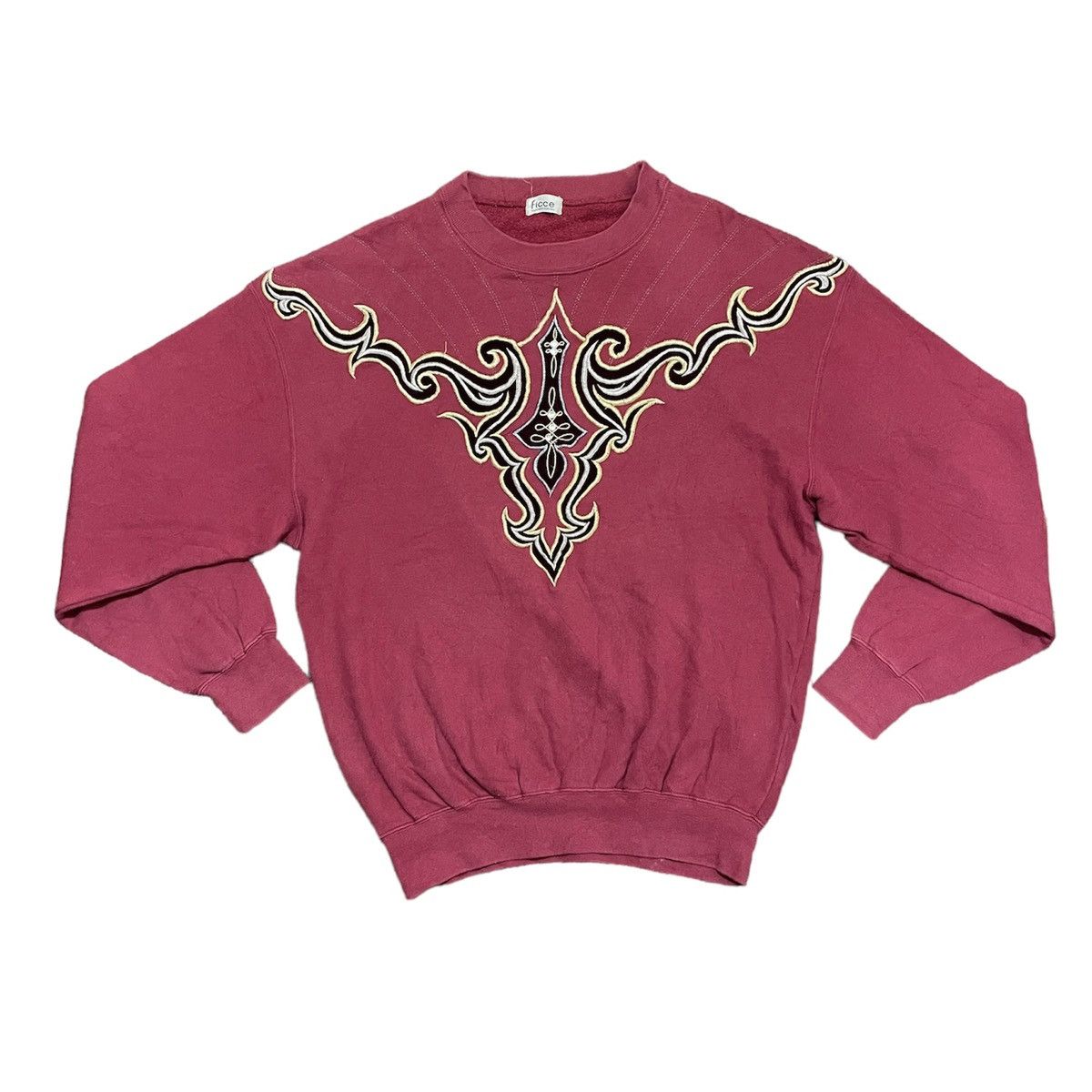 image of Yoshiyuki Konishi Vintage Ficce Uomo Sweatershirt in Red, Men's (Size Medium)