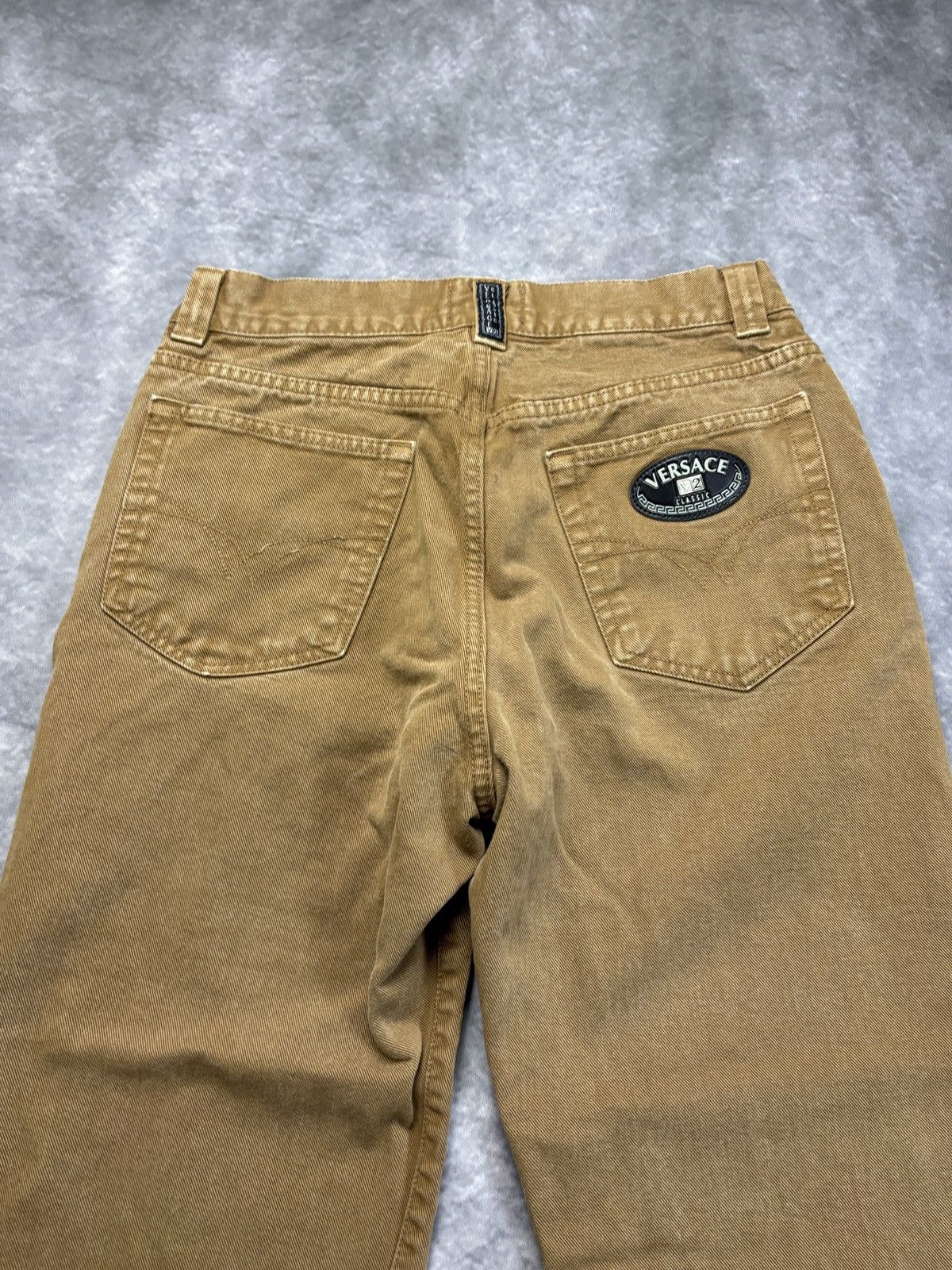 Versace × Versace Jeans Couture × Vintage 1990s Versace Classic V2 Jeans Vintage Versace Brown Denim Size US 28 / EU 44 - 3 Thumbnail