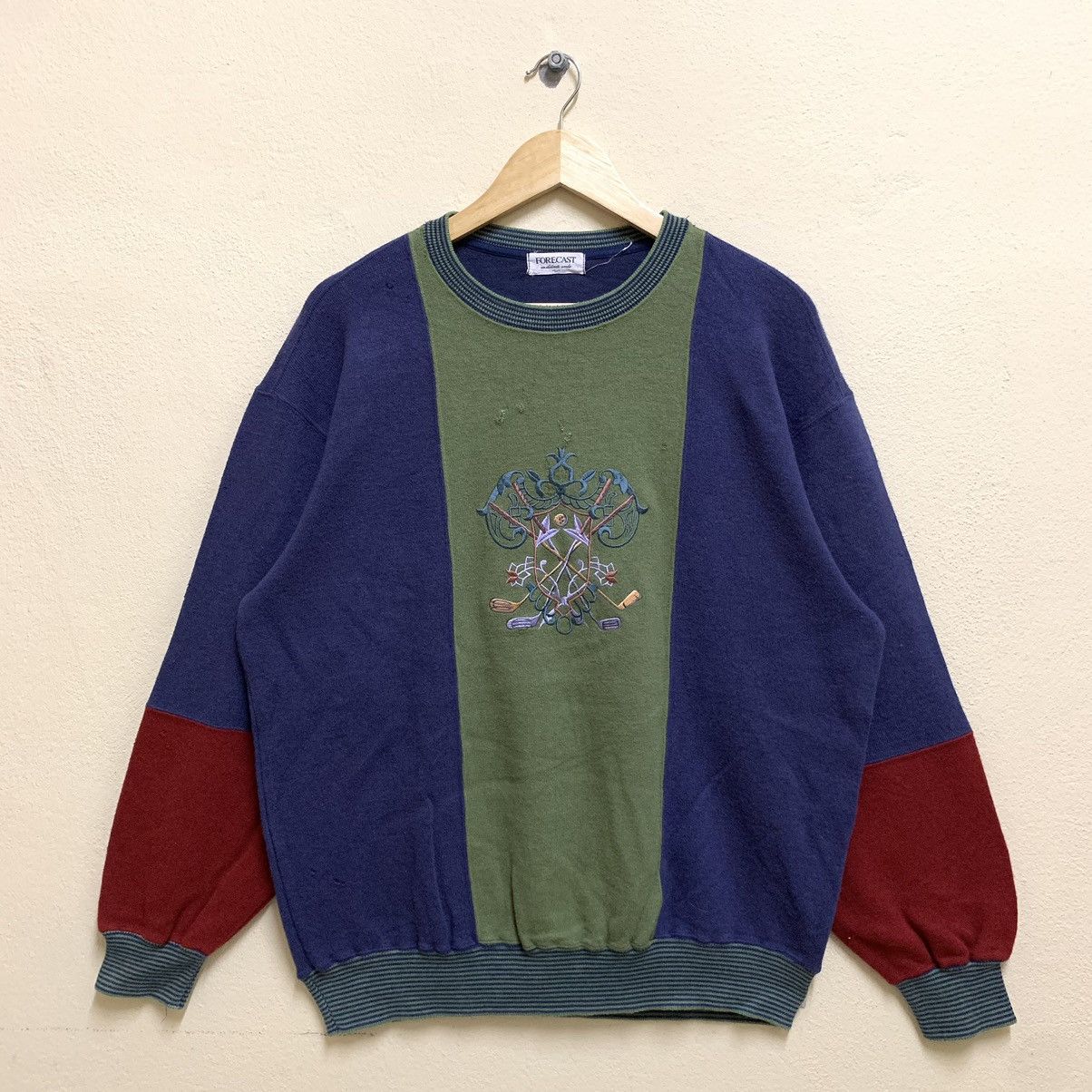 Japanese Brand × Vintage Vintage FORECAST GOLF Colour Block Embroidery Sweatshirt Size US L / EU 52-54 / 3 - 1 Thumbnail