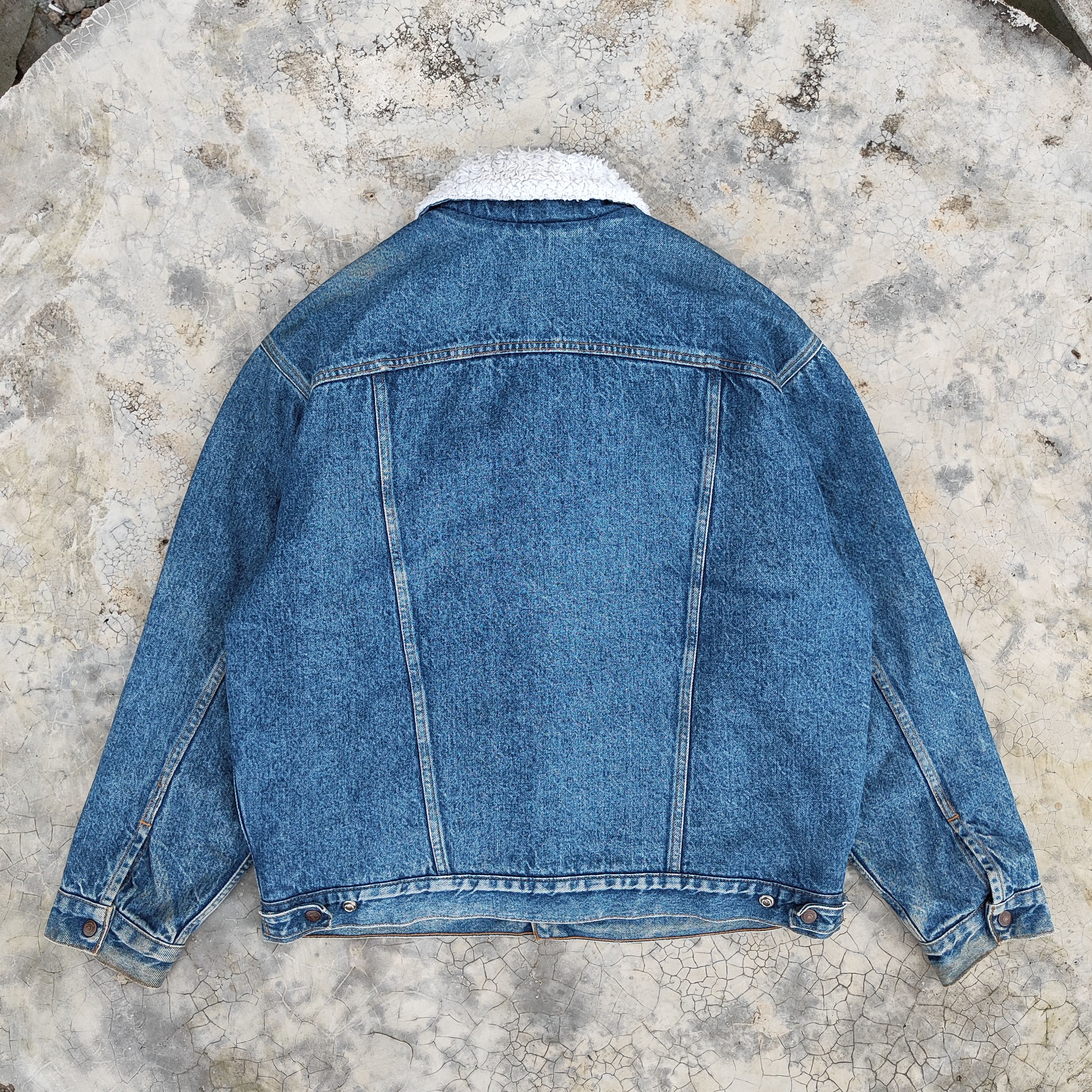 Levi's Vintage 90's Levis Sherpa Denim Jacket Size US L / EU 52-54 / 3 - 2 Thumbnail