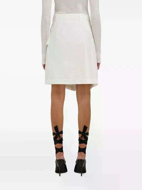 Salvatore Ferragamo o1s1rm0526 Wrap Midi Skirt in White Size 25" / US 0 / IT 36 - 3 Thumbnail