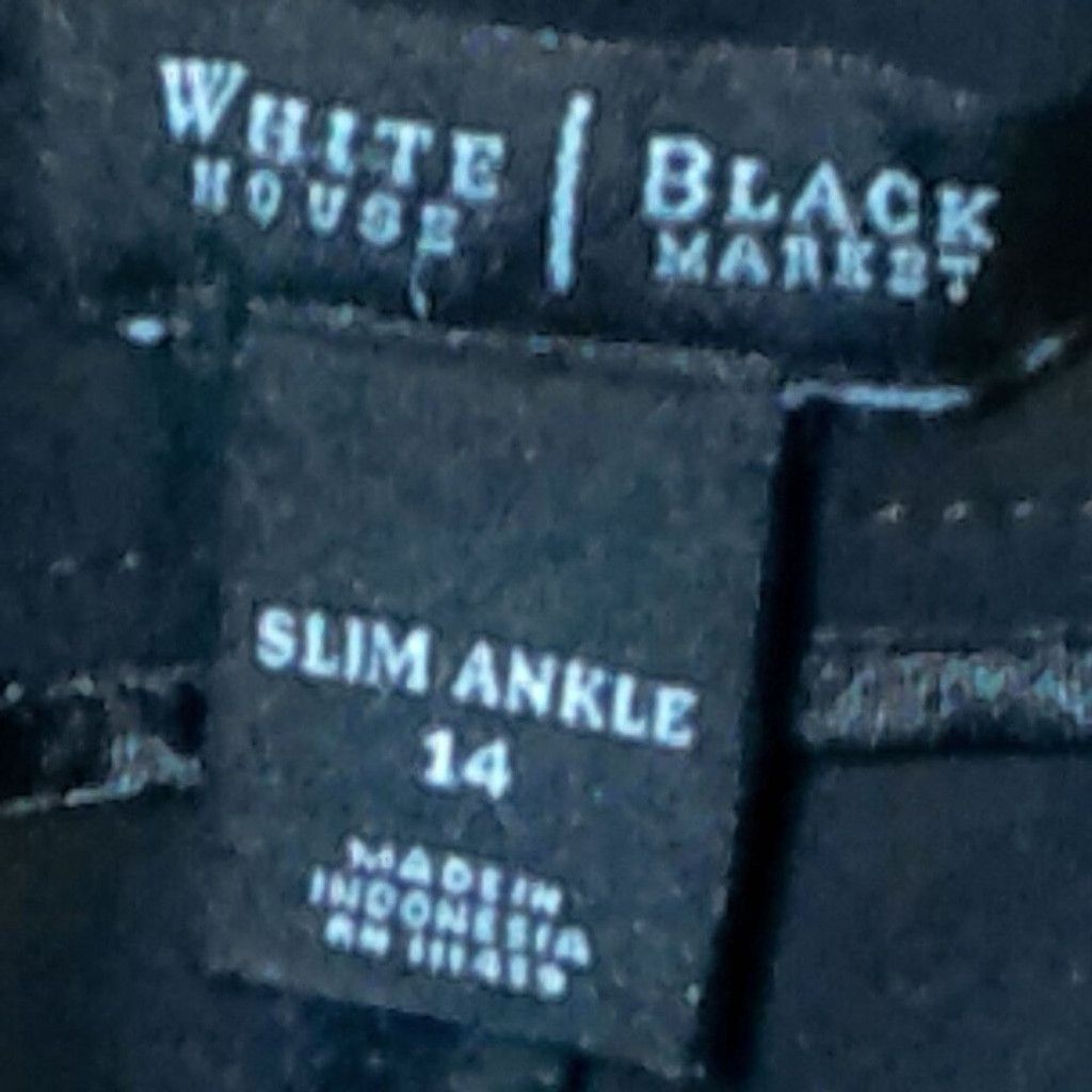 White House Black Market WHBM Black Slim Ankle Pant Size 36" / US 14 / IT 50 - 5 Thumbnail