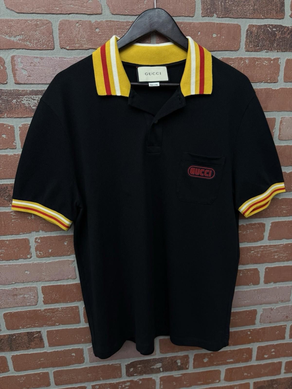 Gucci Gucci Polo T Shirt Black/Yellow Size XL $850 Retail Size US XL / EU 56 / 4 - 3 Thumbnail