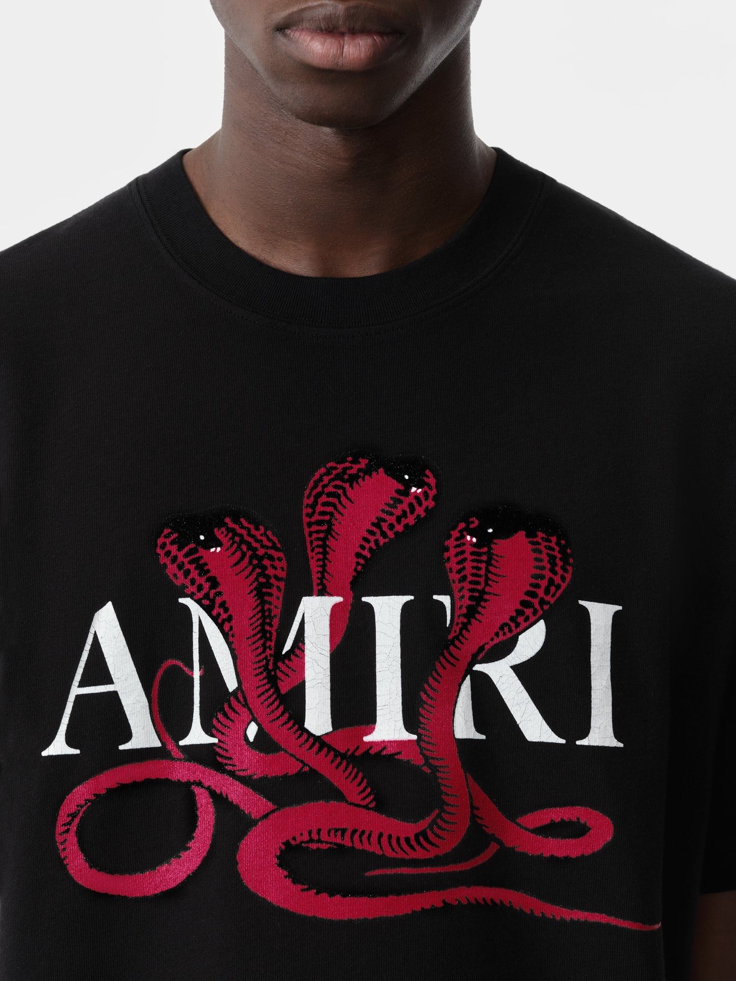 Amiri o1orln1025 Glitter Poison Logo Skater T-Shirt in Black Size US XL / EU 56 / 4 - 5 Thumbnail