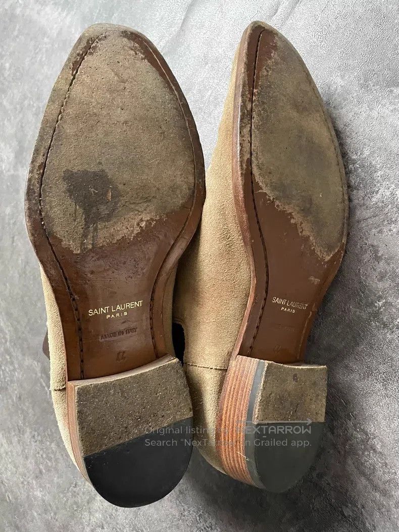 Saint Laurent Paris Saint Laurent Paris Camel Suede Basic Chelsea Boots Size US 11 / EU 44 - 6 Thumbnail