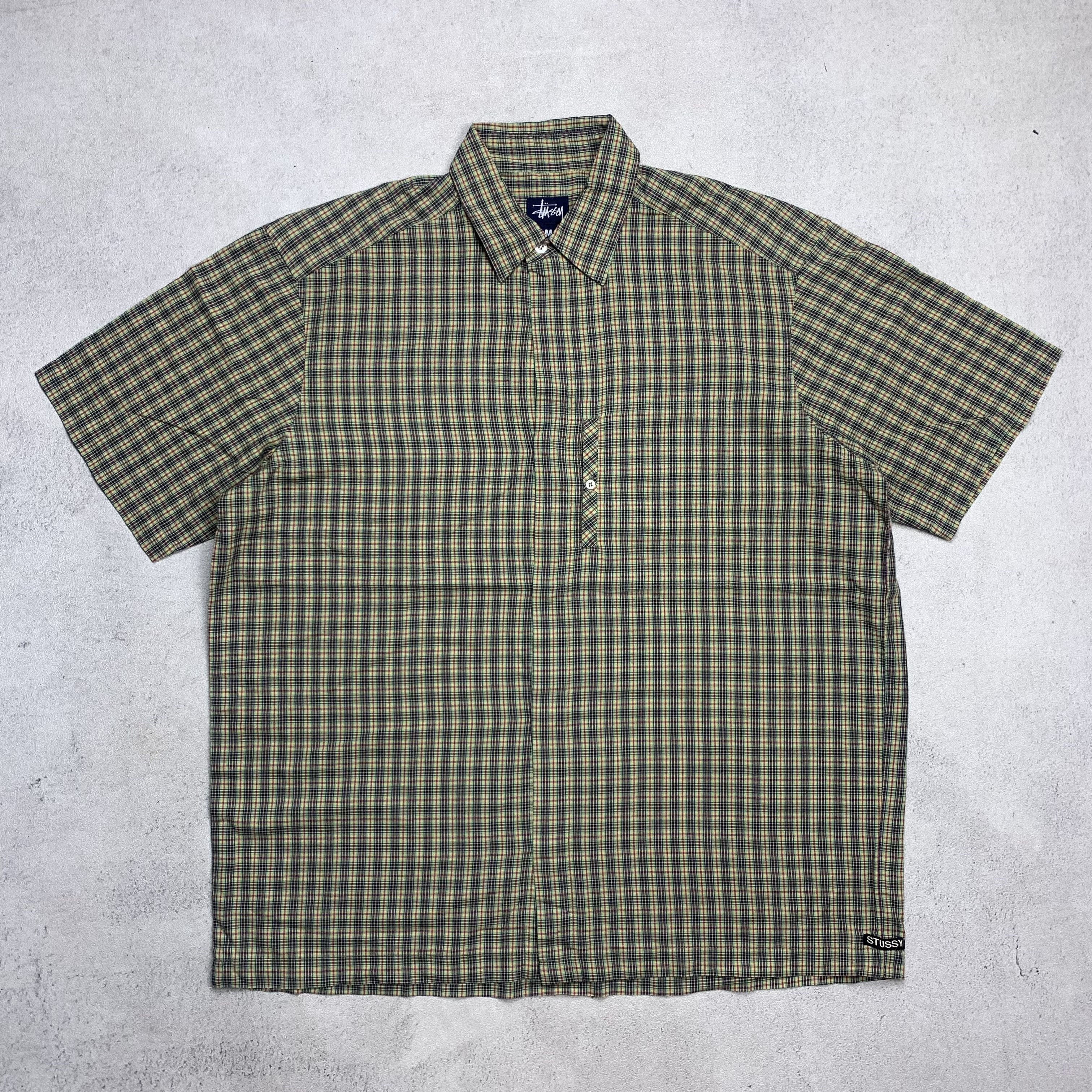 Stussy Stussy Hellshire Plaid Shirt - Blue/Pink - Size M