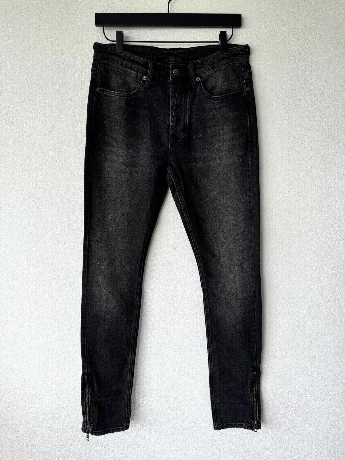 Ksubi Ksubi mens denim jean van winkle 32 black grey chamber zip Size US 32 / EU 48 - 1 Thumbnail