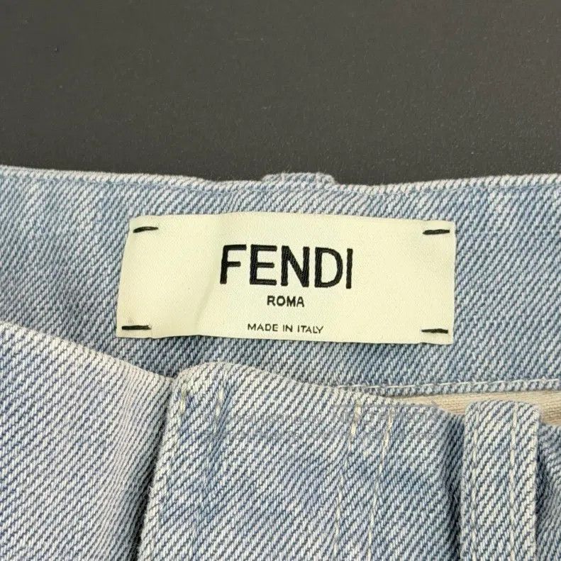Fendi Fendi Gray Blue Double F Logo Jeans Size 24" / US 00 / IT 34 - 5 Thumbnail