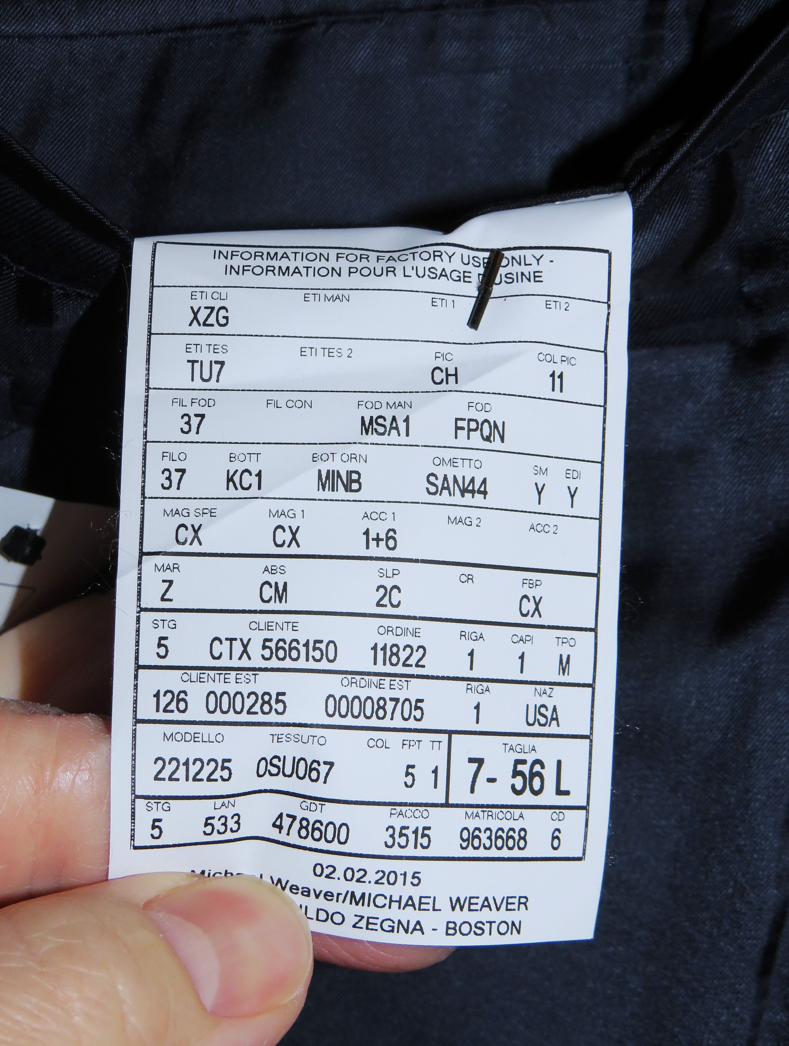 Ermenegildo Zegna Su Misura Exclusive 15milmil15 Navy Three Piece Suit 46L Size 46L - 17 Thumbnail