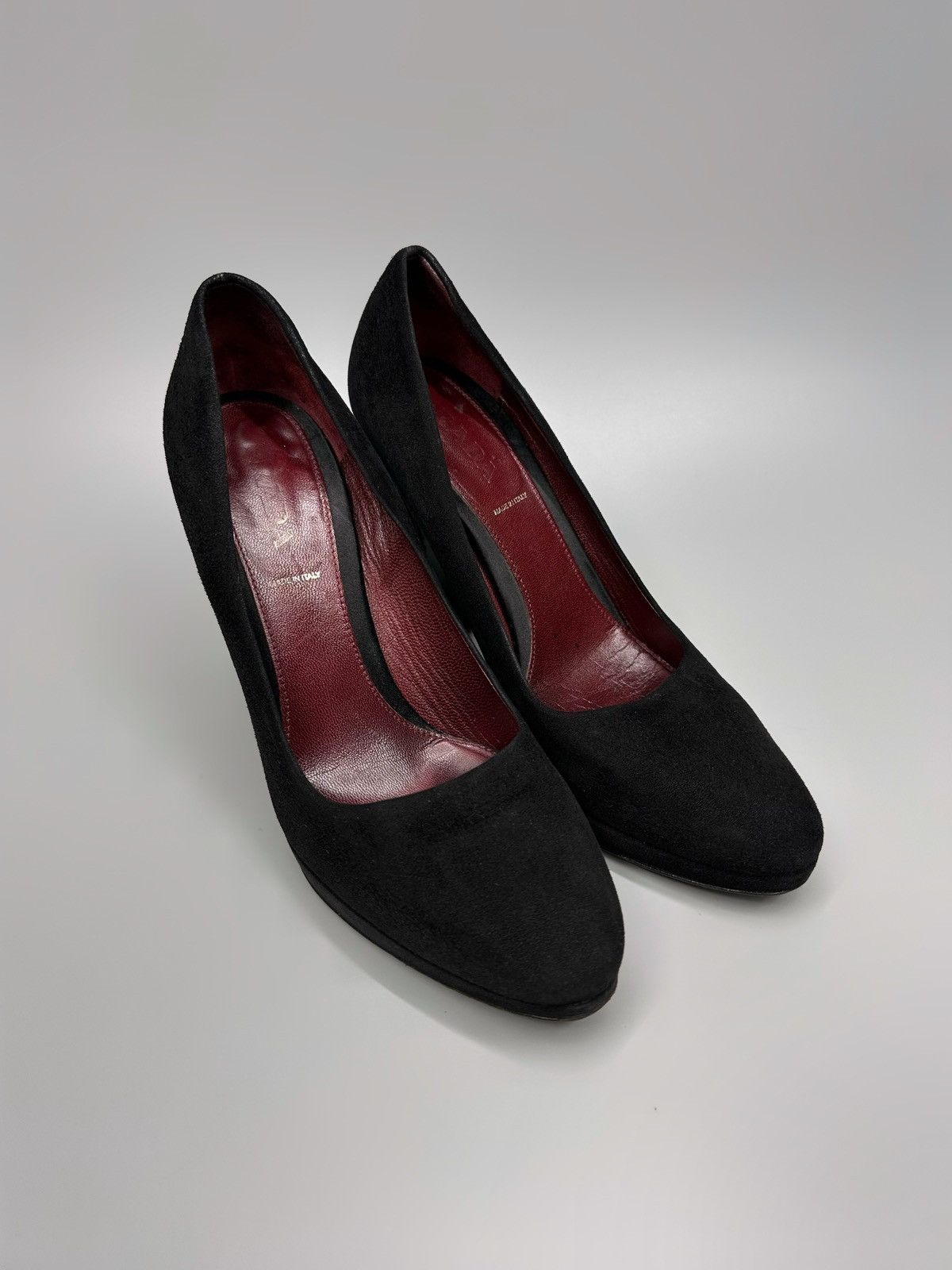 Prada Prada Black Suede Heels Size US 9 / IT 39 - 2 Thumbnail