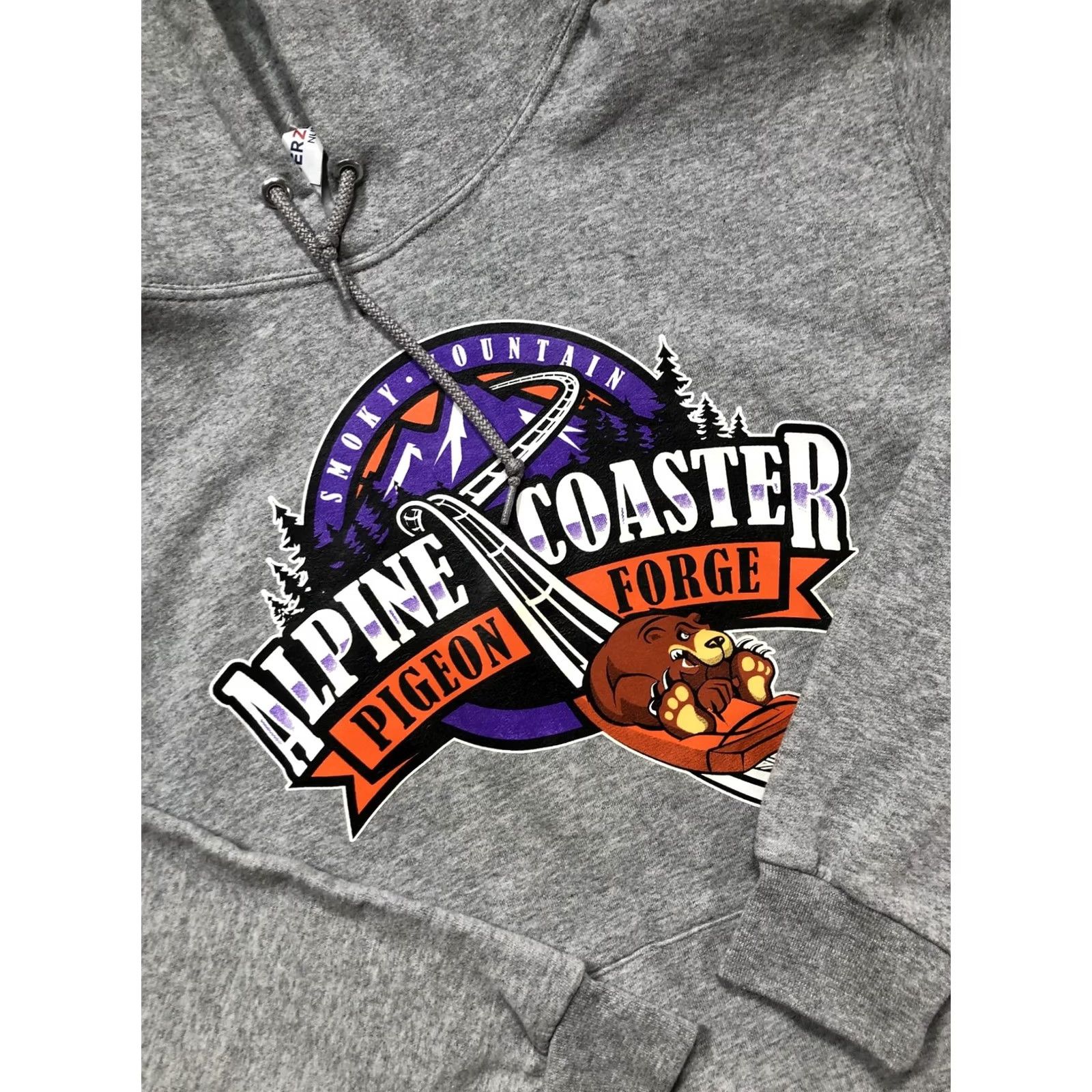 Jerzees Jerzees Hoodie Mens Small Gray Fleece Alpine Coaster Smoky Mountain Pigeon Forge Graphic Print Kangaroo Pocket Sweatshirt Pullover Crew Neck Size US S / EU 44-46 / 1 - 6 Thumbnail