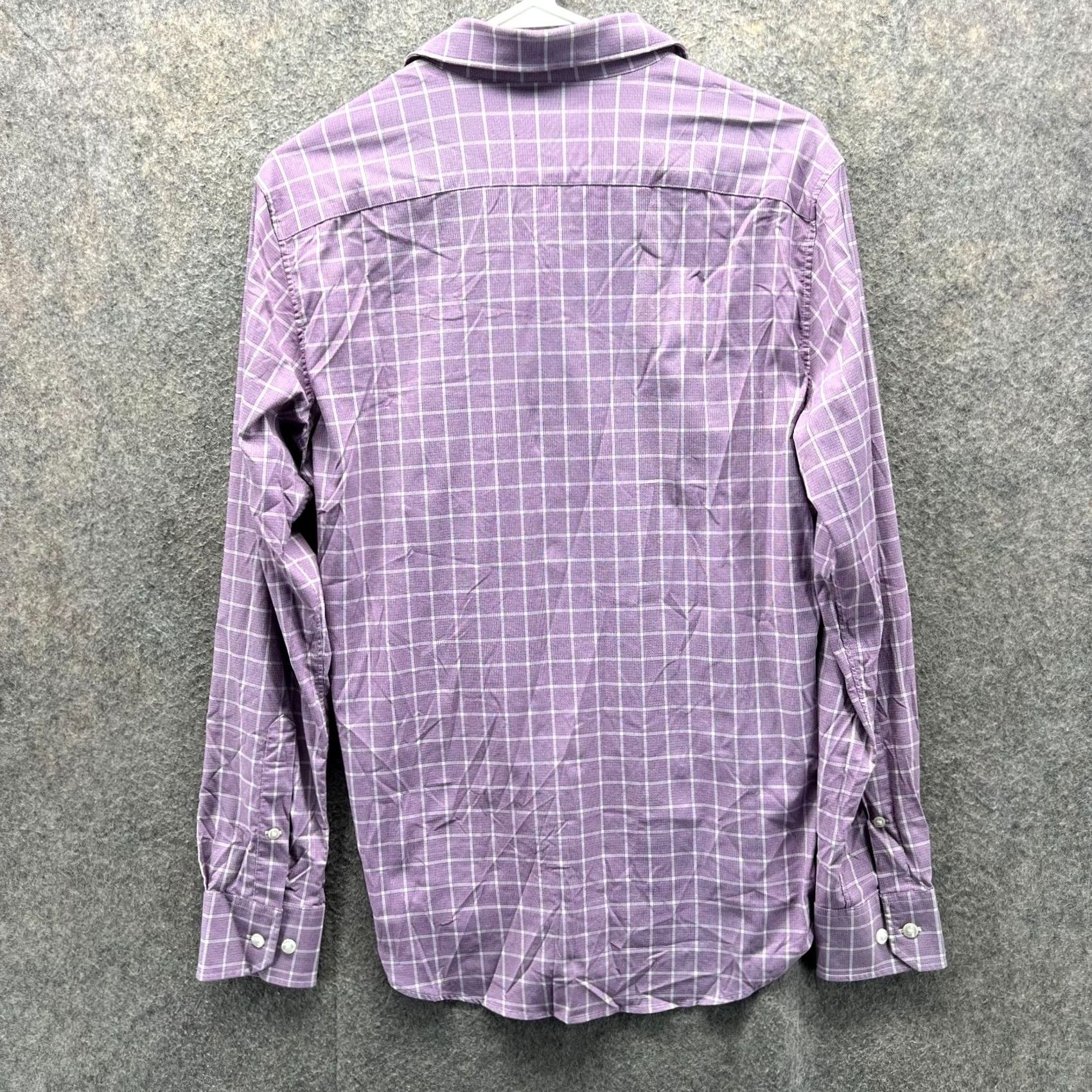 Bonobos Bonobos Shirt Mens Small Purple Button Down Slim Fit Windowpane Check Vintage Size US S / EU 44-46 / 1 - 2 Thumbnail