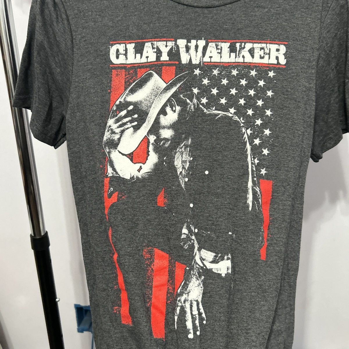 Other Clay Walker Gray American Flag Tshirt Size Small - "Daniel" Size S / US 4 / IT 40 - 9 Thumbnail