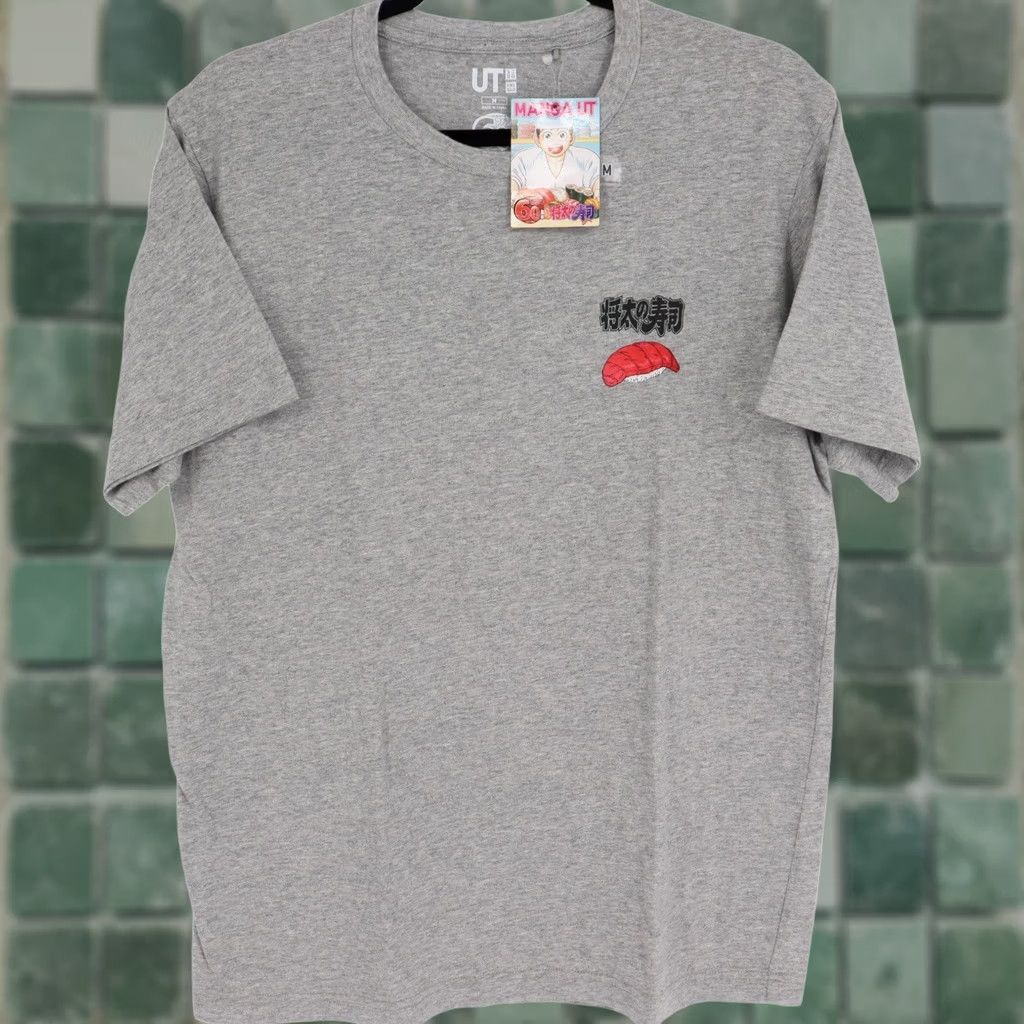 Uniqlo VINTAGE Uniqlo UT Shōta No Sushi Shirt Mens M Gray Graphic Print 60th Anniversary Weekly Shonen Manga Size US M / EU 48-50 / 2 - 1 Thumbnail