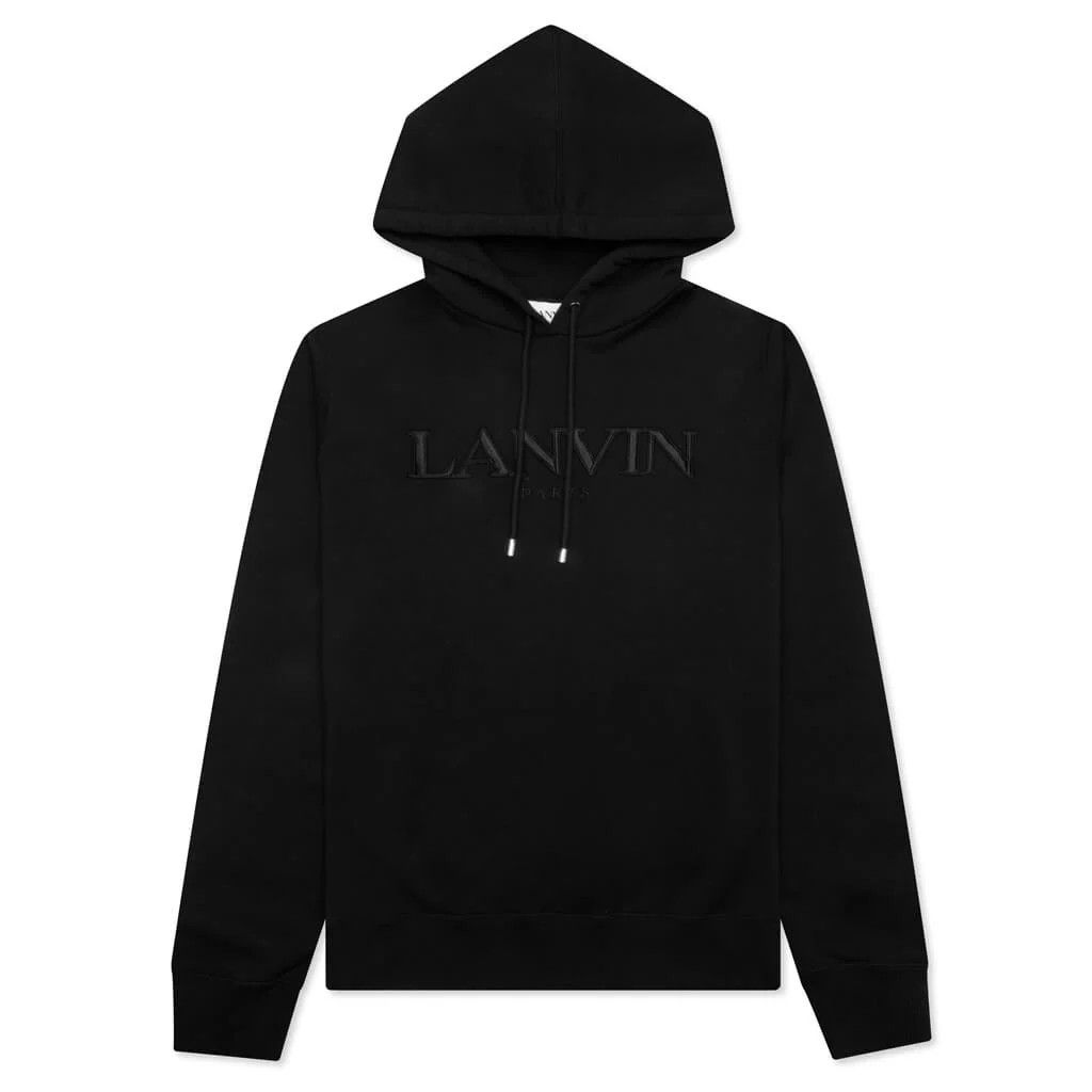 Lanvin o1w1db10924 Long Curb Fleece Eusebio Hoodie in Black Size US M / EU 48-50 / 2 - 1 Thumbnail