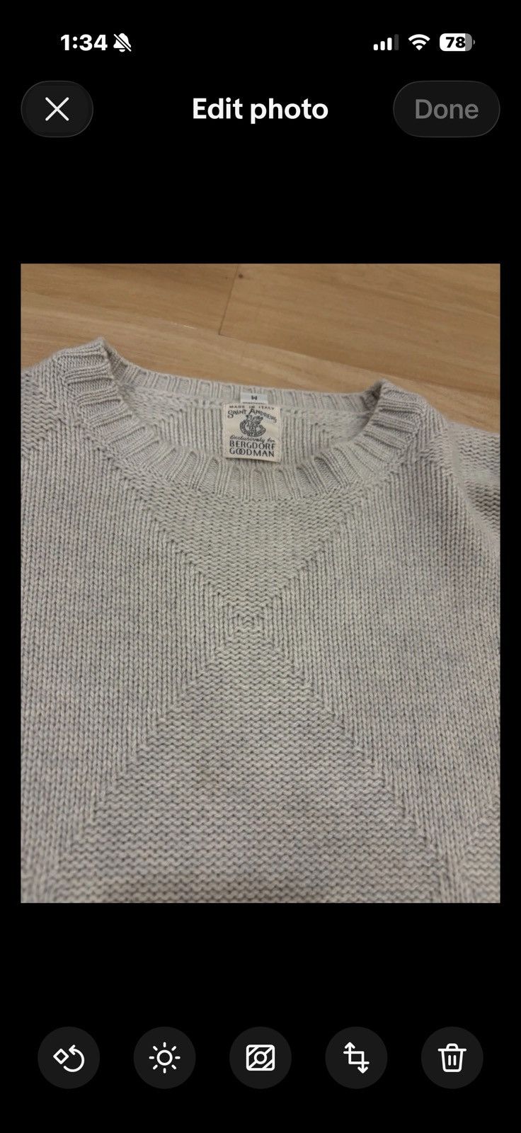 Bergdorf Goodman Saint Andrew/Bergdorf Goodman 100% cashmere sweater $990 Size US M / EU 48-50 / 2 - 2 Thumbnail