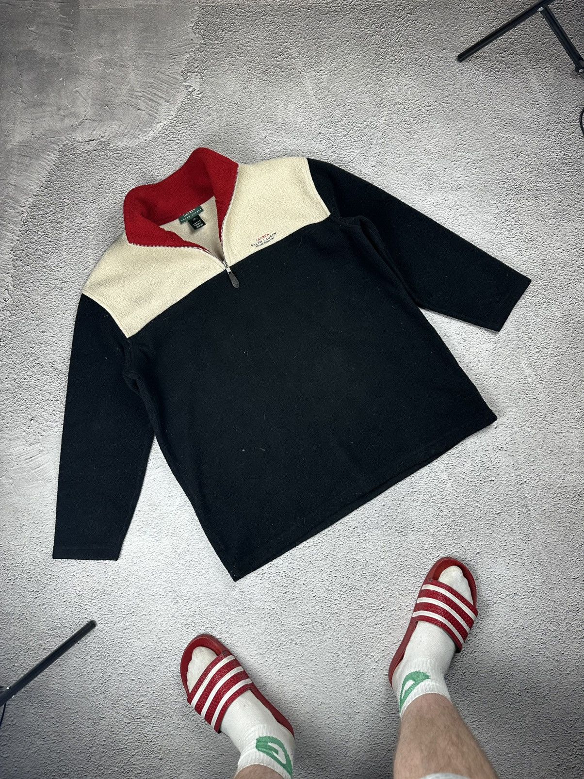 Lauren Ralph Lauren Vintage Lauren Ralph Lauren Zip Fleece Distressed Y2K Size US M / EU 48-50 / 2 - 3 Thumbnail