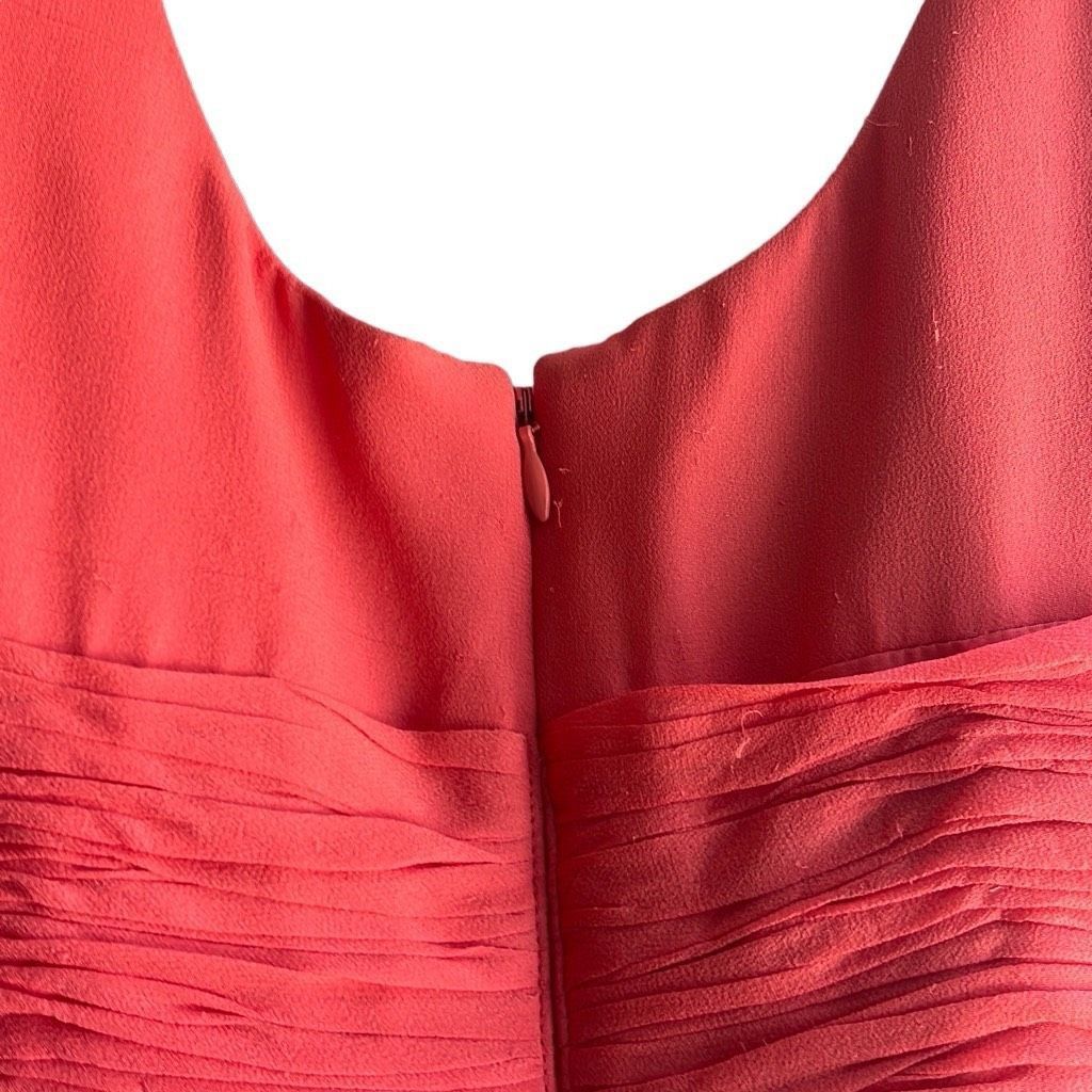 Other Marchesa Notte Womens 8 100% Silk Cocktail Dress Pink Pleate Size M / US 6-8 / IT 42-44 - 10 Thumbnail