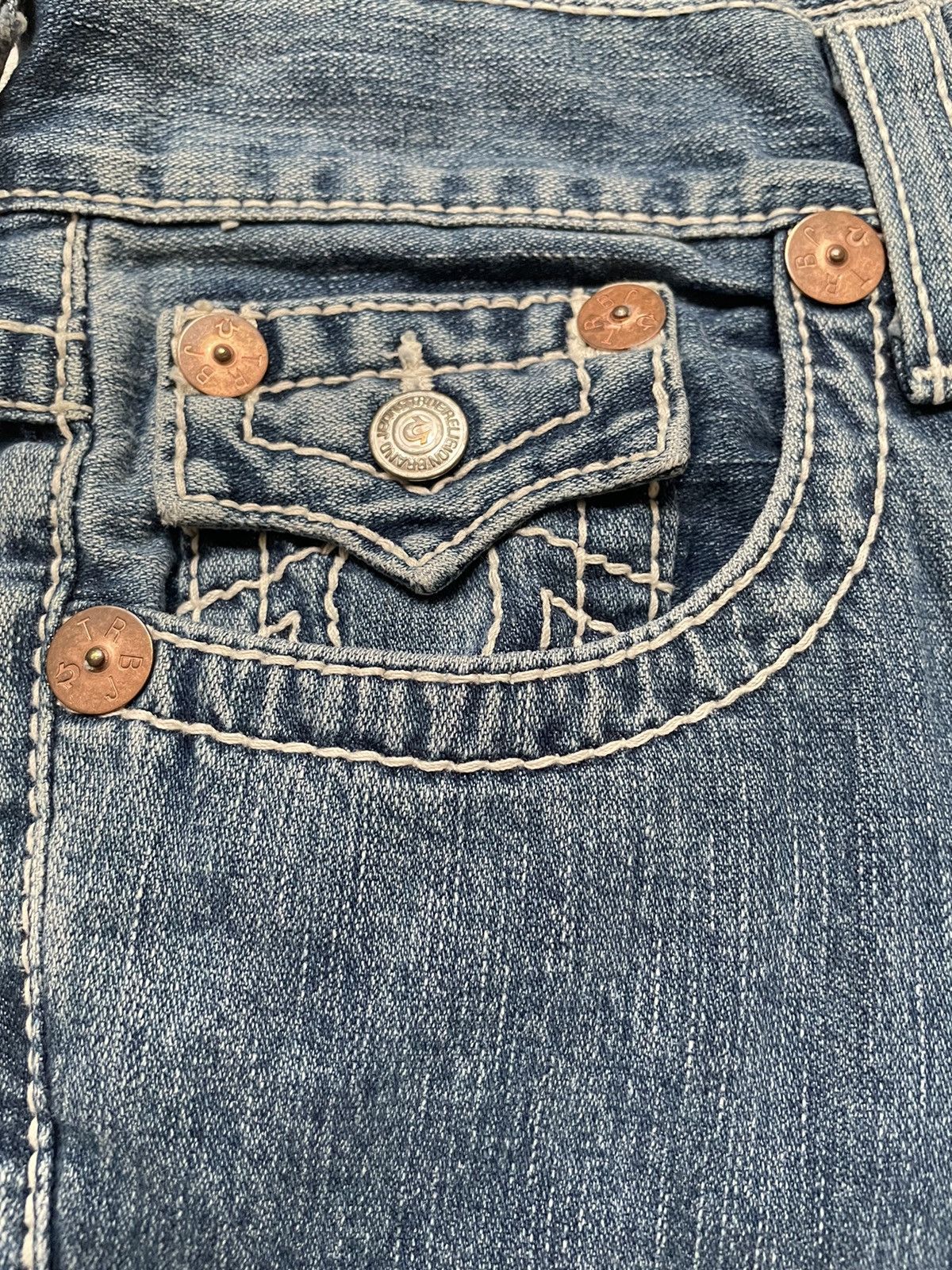 True Religion Vintage Brand True Religion Flared Jeans 1990s Size US 30 / EU 46 - 9 Thumbnail