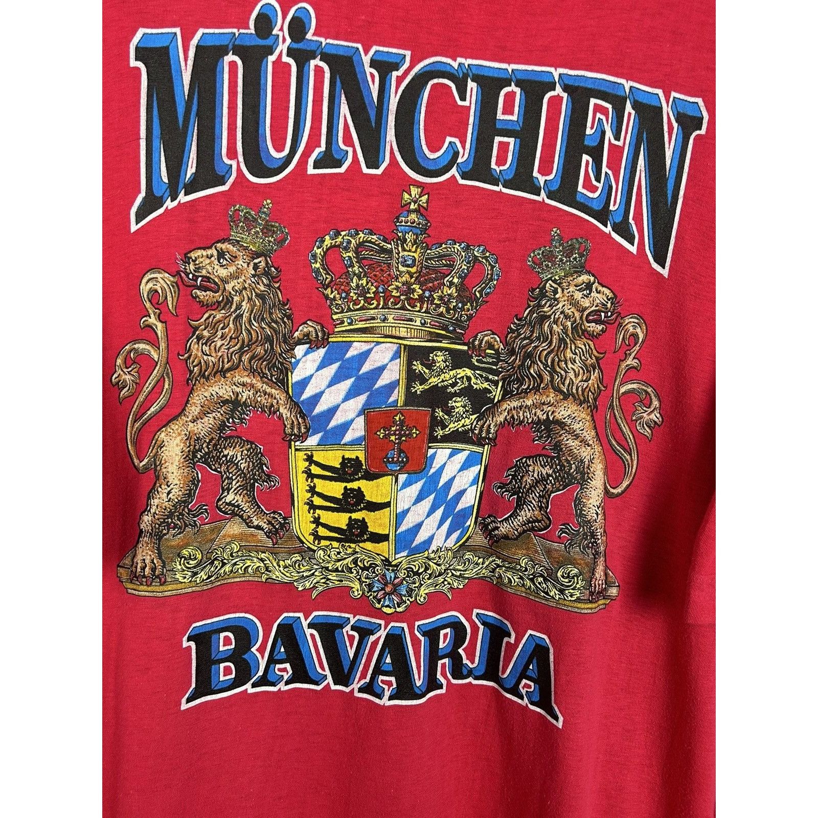 Vintage 90s Vintage Bavaria Munchen Munich Single Stitch T-Shirt Size US XXL / EU 58 / 5 - 2 Thumbnail