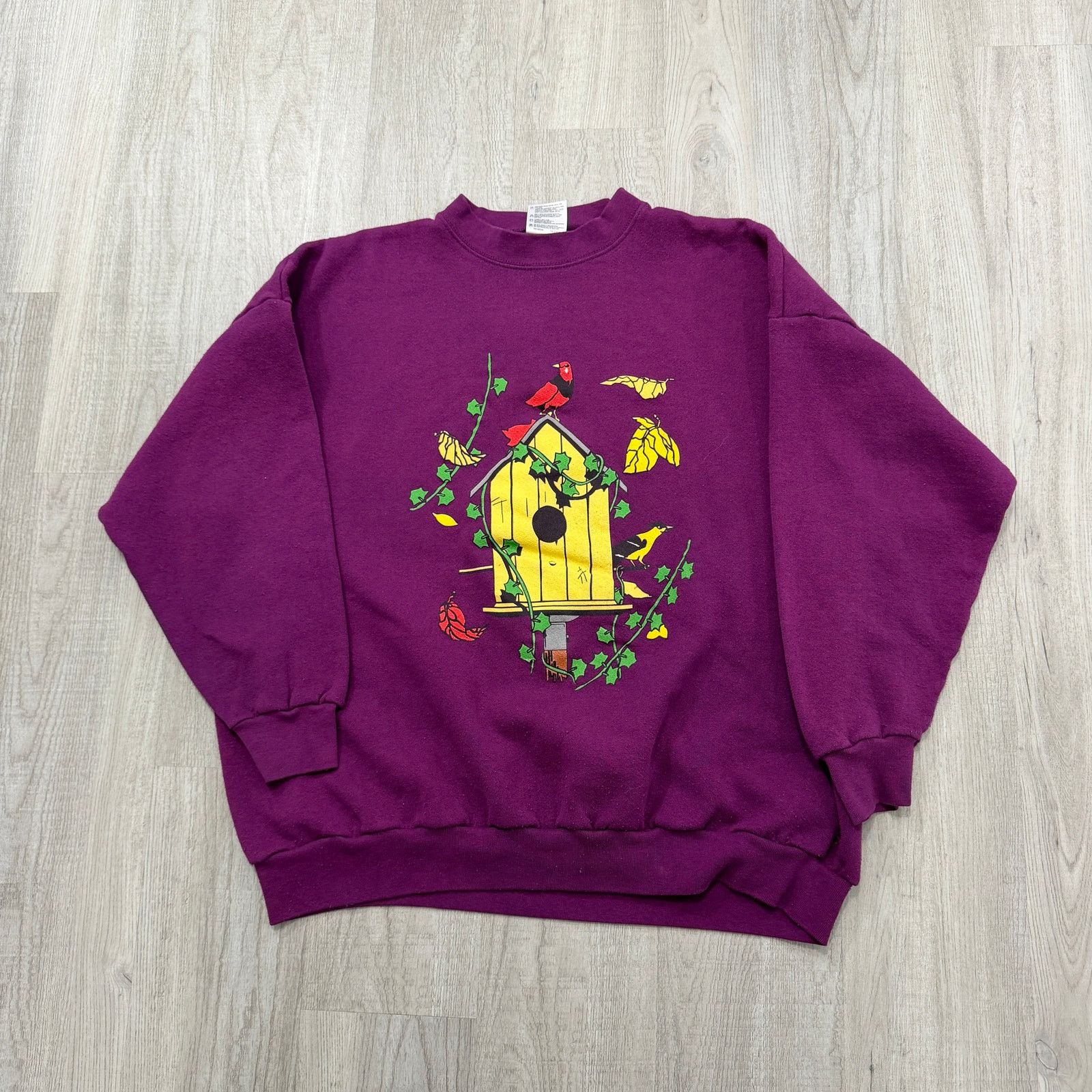 Vintage Vintage Birdhouse Sweatshirt Women's 2XL Purple Crewneck Size XXL / US 16-18 / IT 52-54 - 1 Thumbnail
