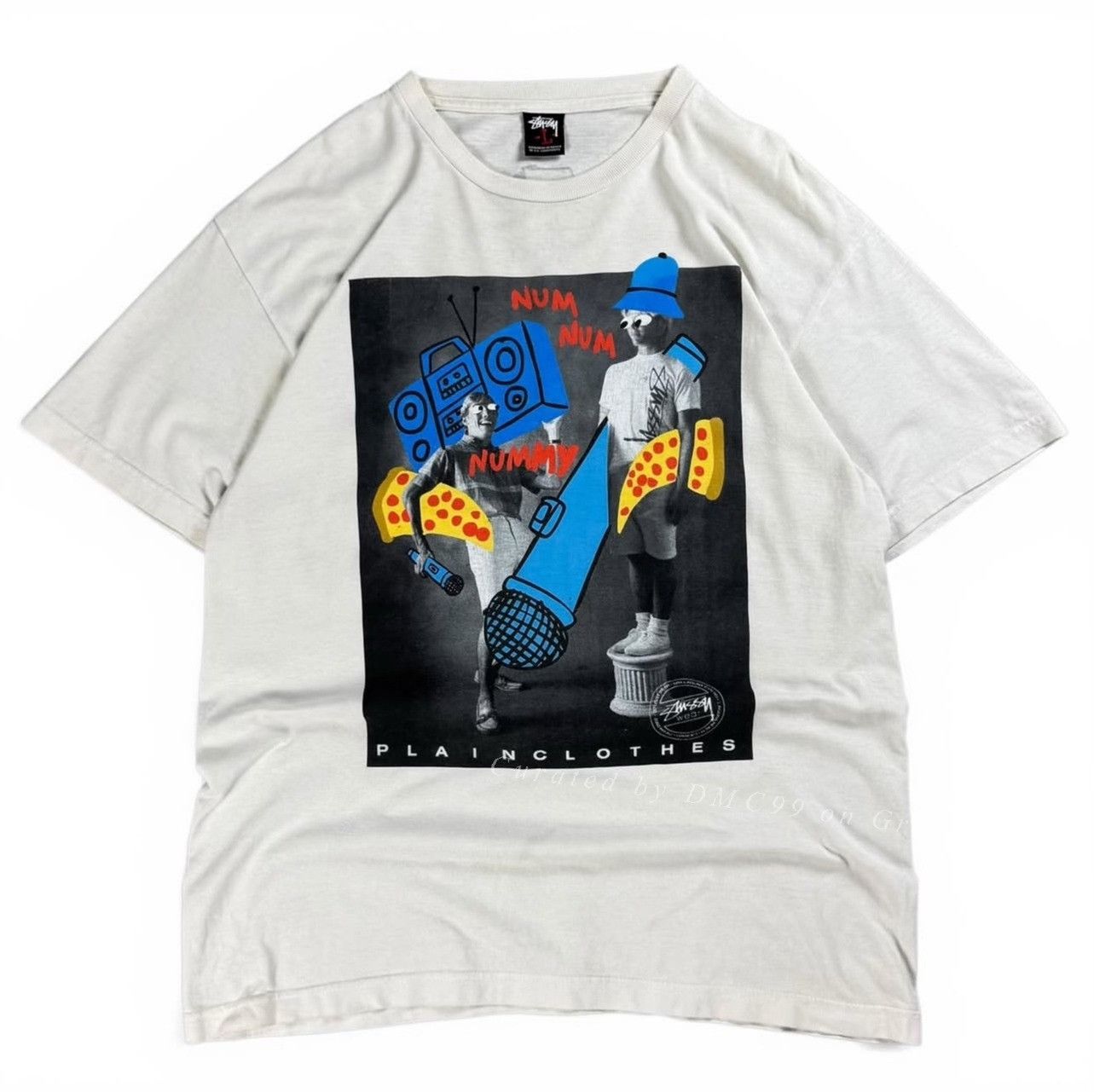 Vintage Vintage 2000s Stussy Plain Clothes White Tee Size US L / EU 52-54 / 3 - 1 Thumbnail