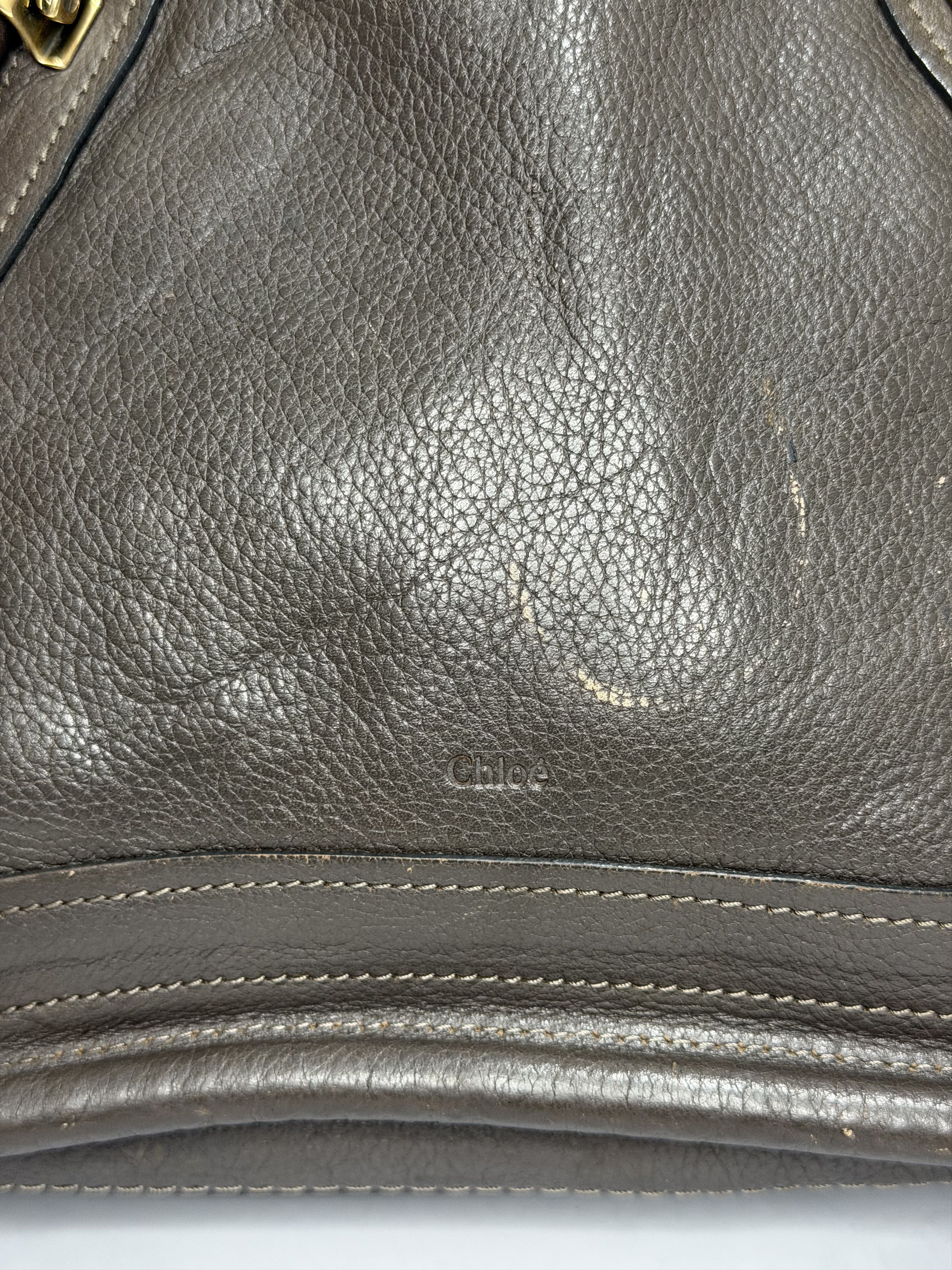Chloe Chloe Grey Leather Medium Paraty Shoulder Bag Size ONE SIZE - 2 Thumbnail