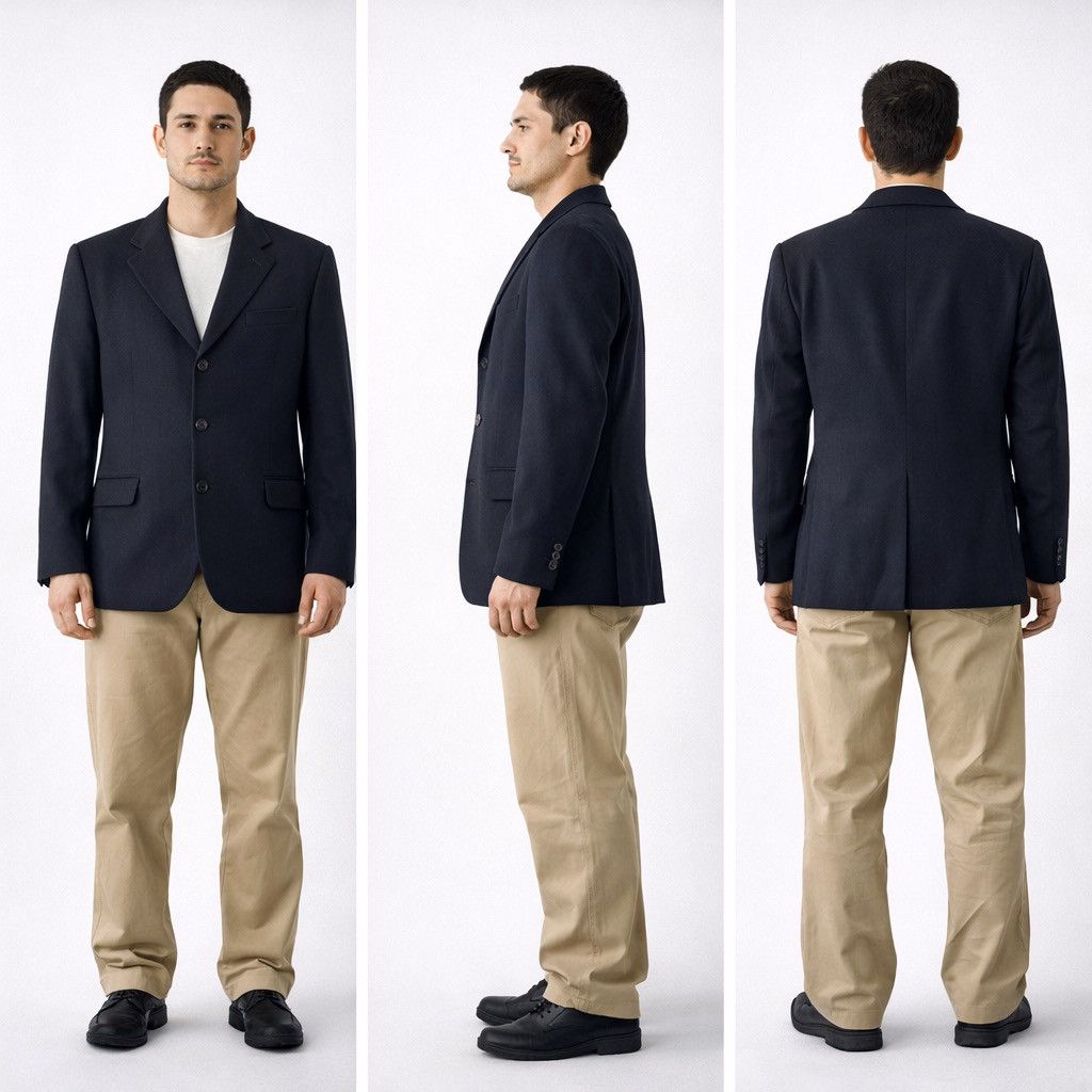 Loro Piana Vintage Hugo Boss by Loro Piana Wool Mens Blazer Jacket 52 Size 52L - 3 Thumbnail