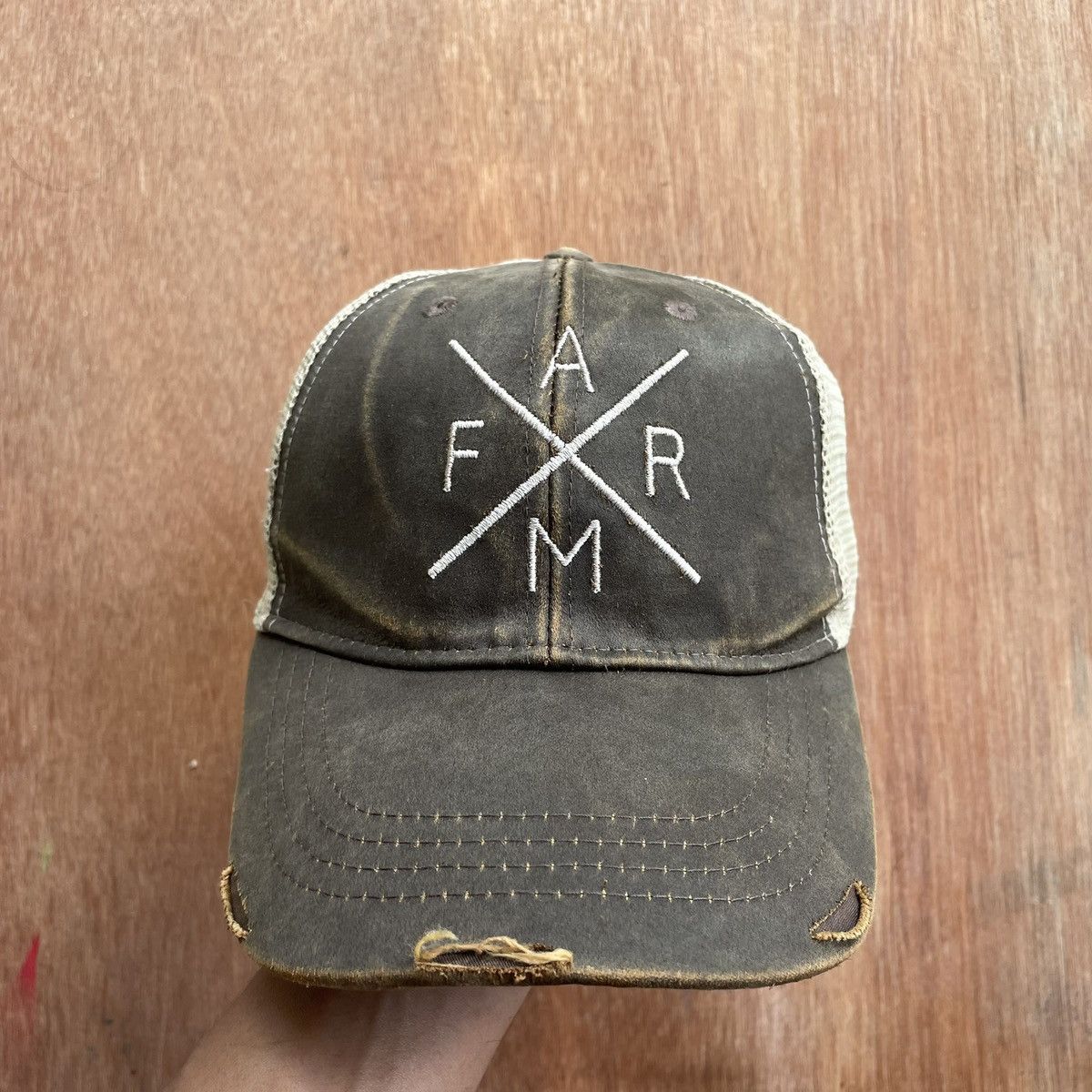 Vintage farm Cap distressed trucker hat by adam