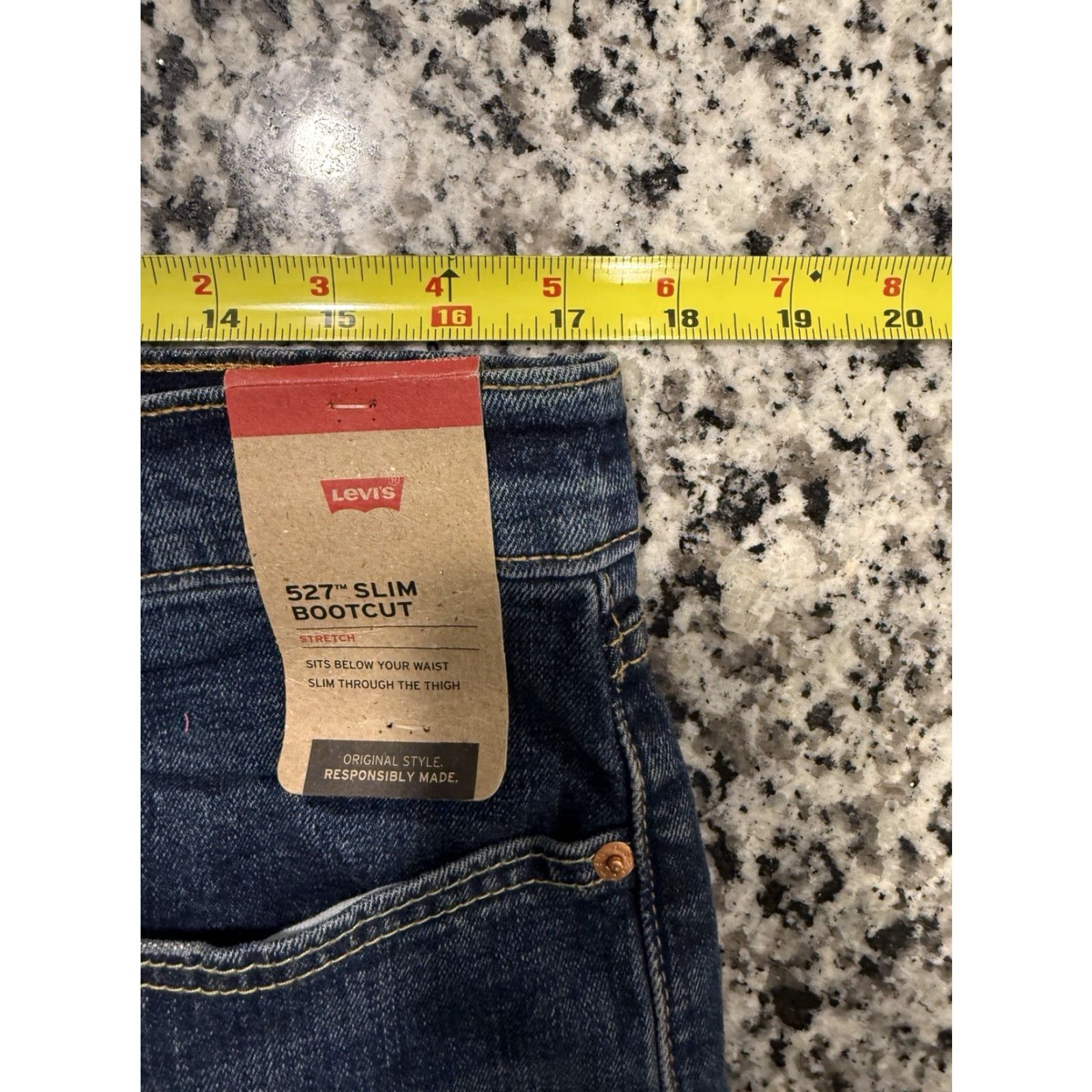 Levi's Levi's Jeans Slim Bootcut Denim 100% Cotton Dark Wash 34x35 Blue Mens Size US 34 / EU 50 - 3 Thumbnail