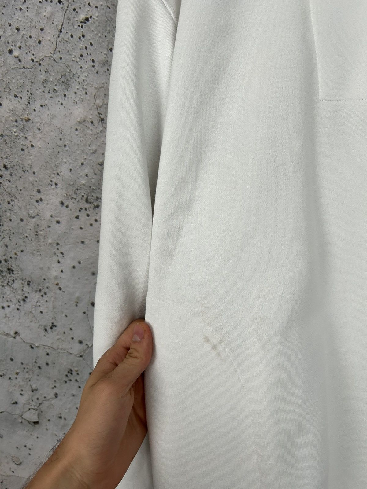 Moschino Vintage Moschino Couture White Half Zip Logo Sweatshirt Size US L / EU 52-54 / 3 - 7 Thumbnail