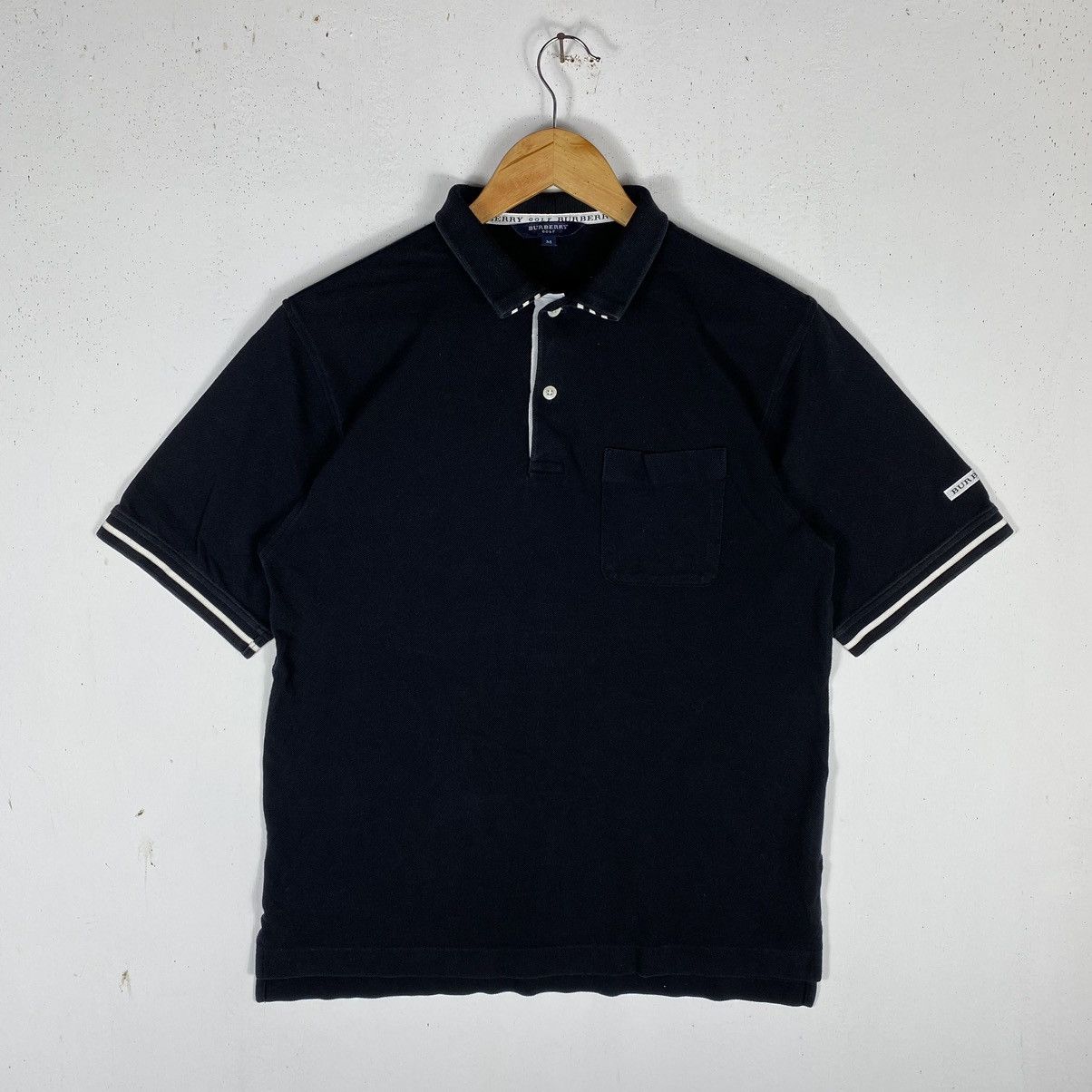 Burberry × Vintage VINTAGE BURBERRY GOLF POCKET POLO SHIRT MADE IN JAPAN Size US M / EU 48-50 / 2 - 2 Thumbnail